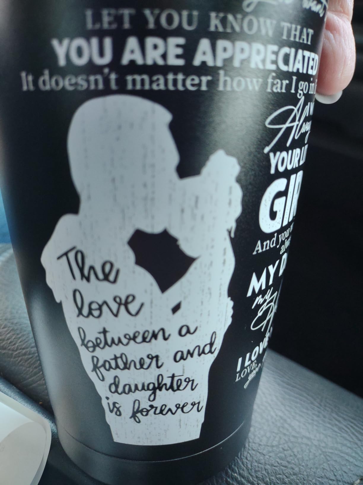 Bonus Dad Gifts, Step Dad Birthday Gifts, Stepdad Gift from Daughter, Best Bonus Dads Ever 20oz Tumbler customer photo 2