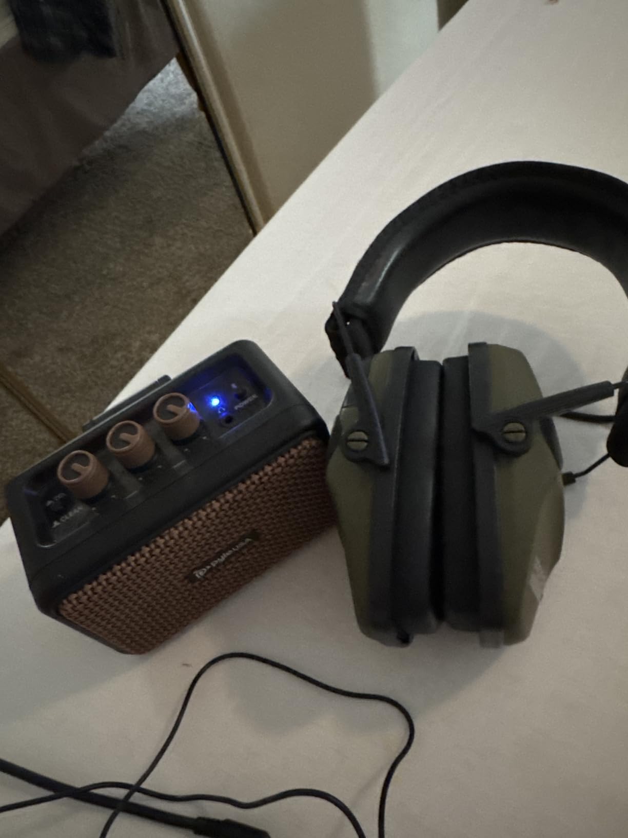 PROHEAR Electronic Ear Protection for Shooting with 4X Sound Amplification, Gun Range Hearing Protection Muffs, NRR 23dB Noise Reduction Headphones for Hunting, Green customer photo 2