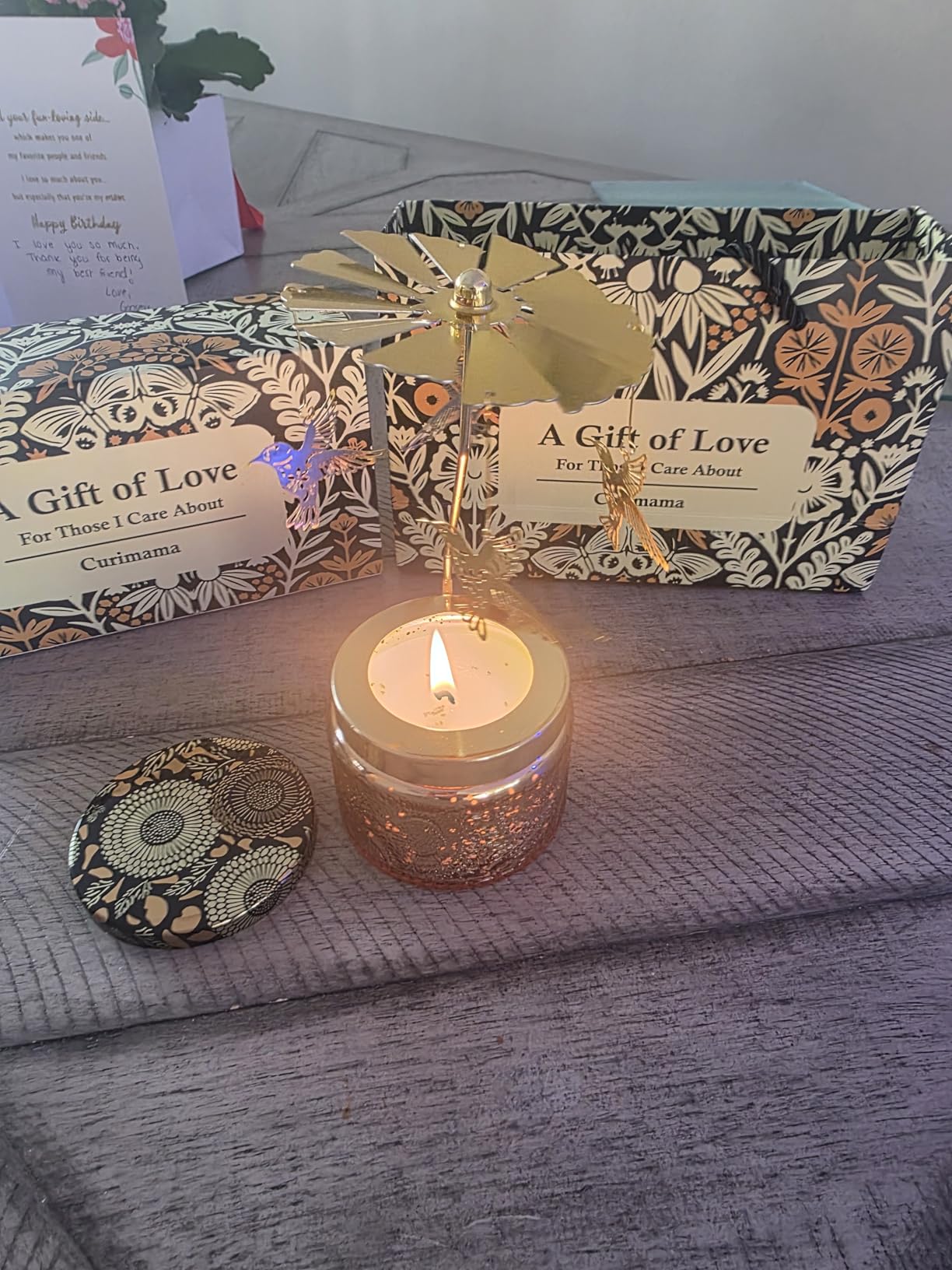 Curimama Unique Rotating Hummingbird Candle Gift Set for Women customer photo 1