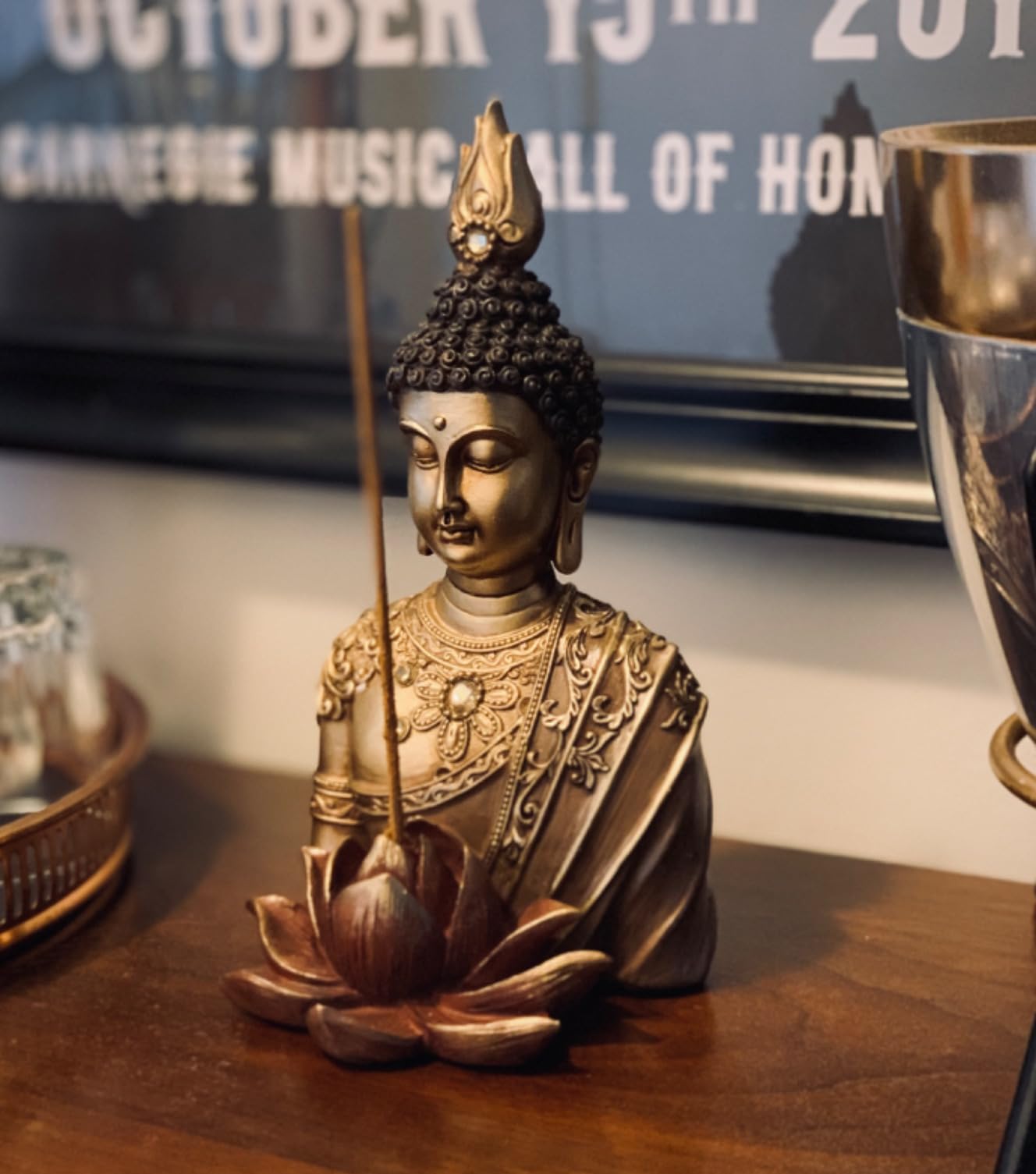 Monkey Meditation Yoga Decor Zen Monkey Statue for Home Office Decoration | Resin Silver-grey Yoga Monkey Spiritual Bookshelf Decor, Small Animal Collectible Figurine for Living Room Gift for Man customer photo 2