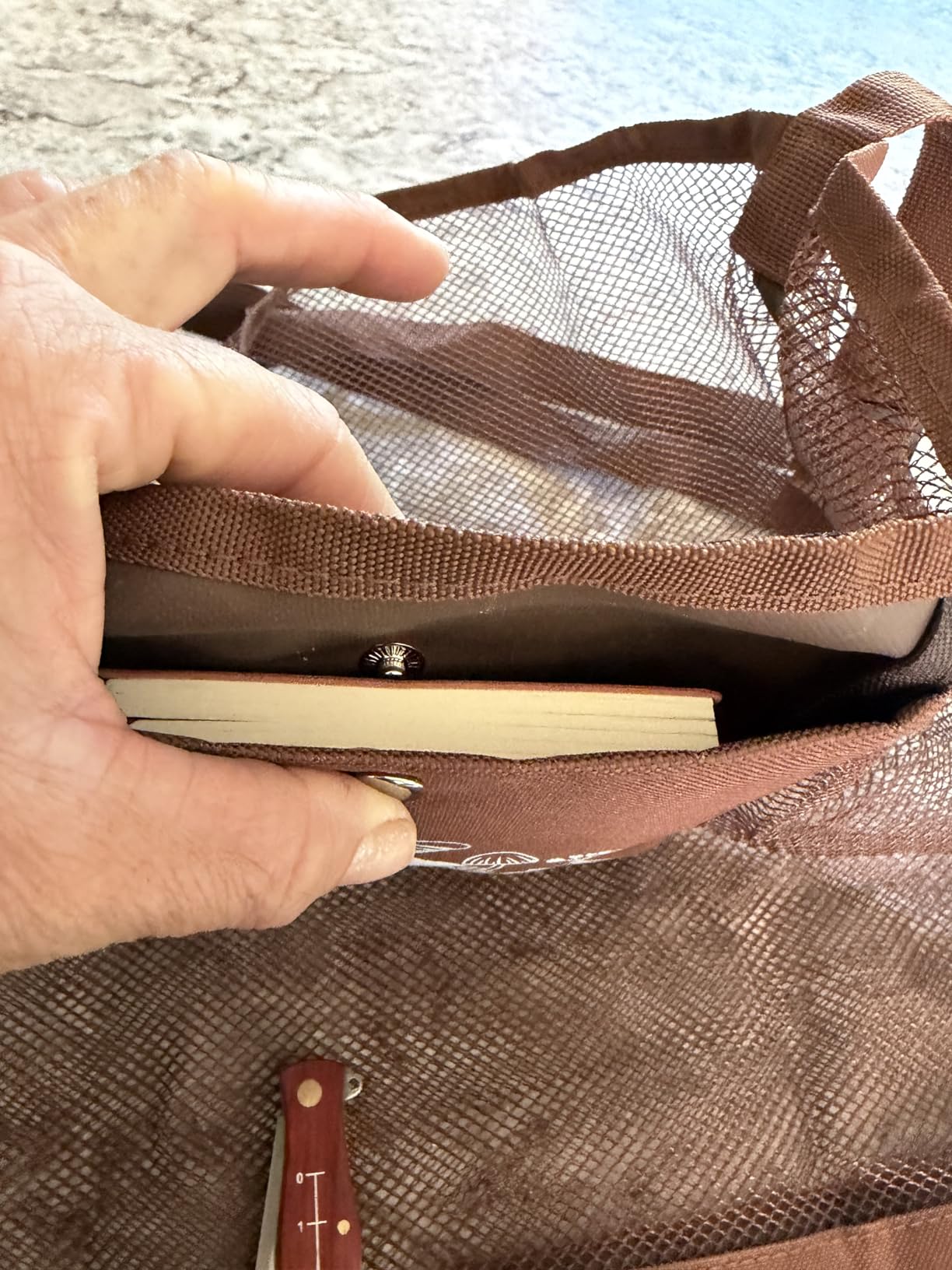 Seajan 18 Pcs Mushroom Foraging Kit Knife Brush Bag Notebook, Brown customer photo 1