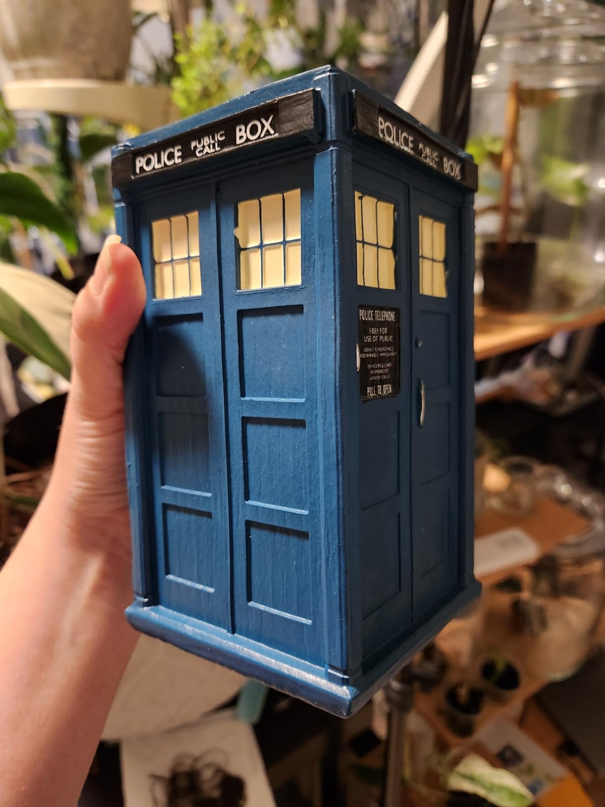 Doctor Who TARDIS Ceramic Planter - 6-Inch Blue Police Box Succulent Pot for Real or Faux Plants - Official BBC Time Lord Home Decor & Office Desk Accessory customer photo 1