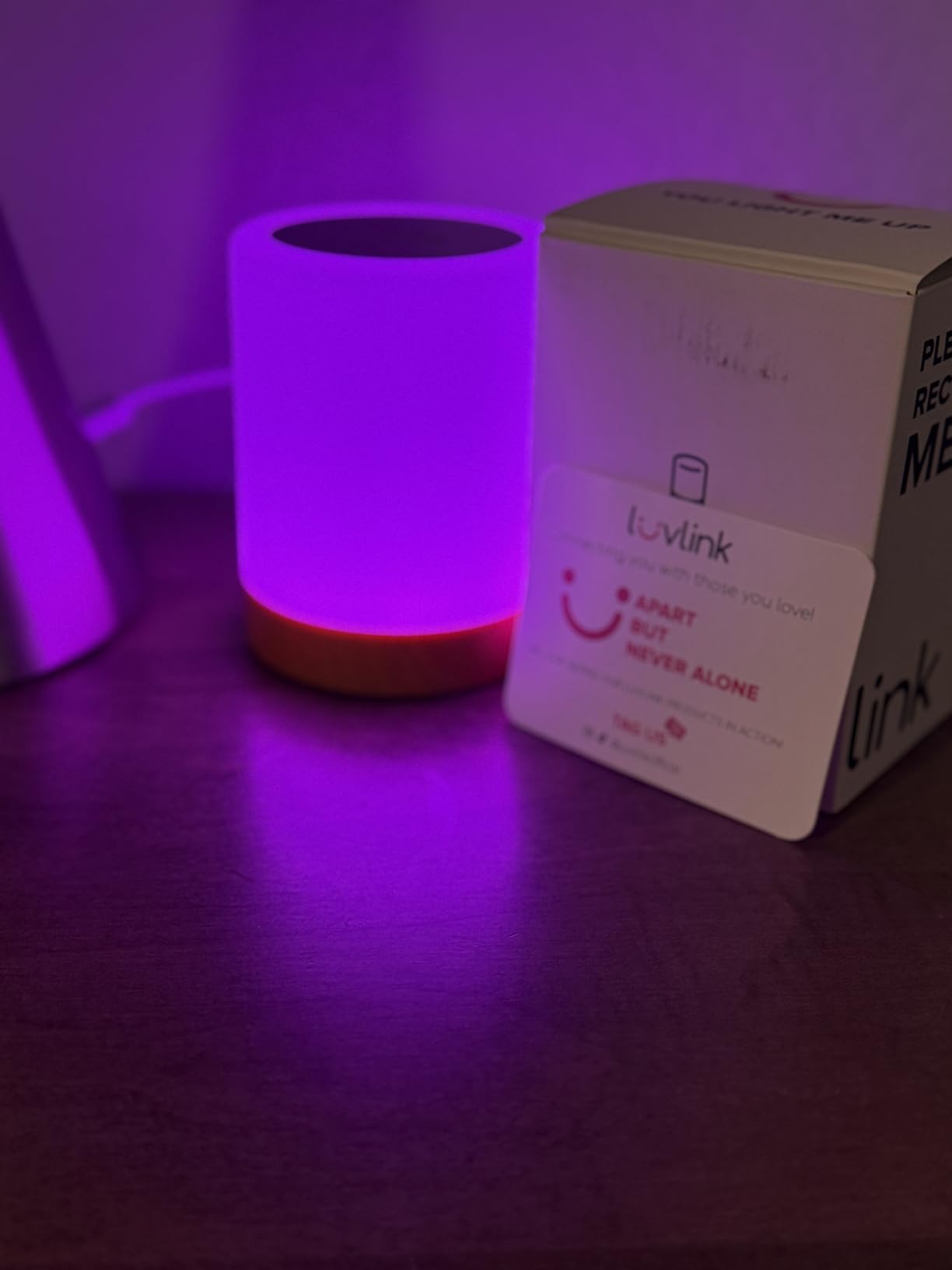 LuvLink Friendship Lamp v2.0 - Long Distance WiFi Touch Lamps for Couples, Friends & Family | Stay Connected from Anywhere - Easy App Setup - No Subscription (Set of Two) customer photo 1