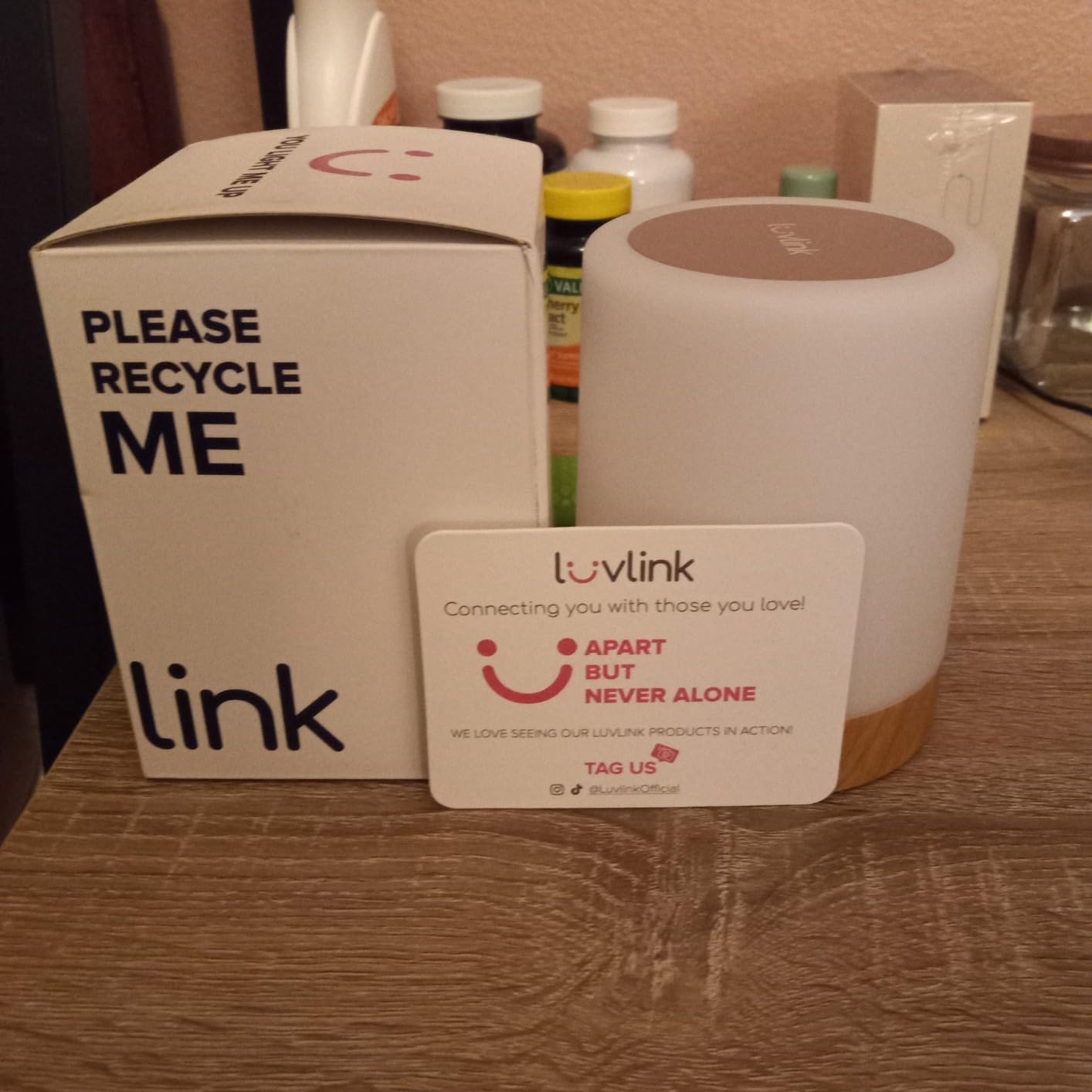 LuvLink Friendship Lamp v2.0 - Long Distance WiFi Touch Lamps for Couples, Friends & Family | Stay Connected from Anywhere - Easy App Setup - No Subscription (Set of Two) customer photo 2