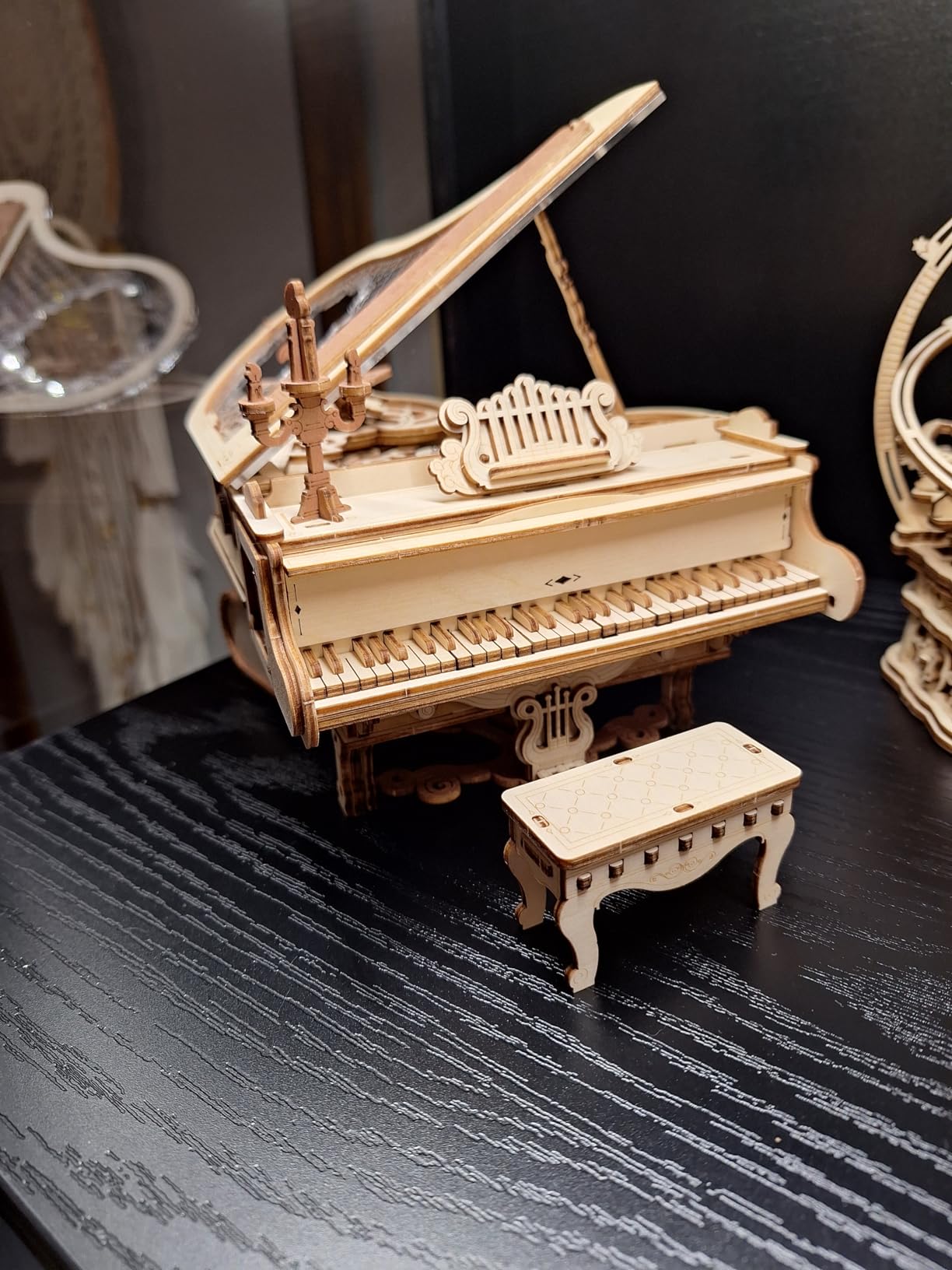 ROBOTIME AMK81 Magic Piano 3D Puzzles for Adults-Mechanical 3D Puzzles Musical Instrument-Wooden Music Box Puzzle Kit to Build-Aesthetic Desk Decor Unique Gift for Men/Women customer photo 2