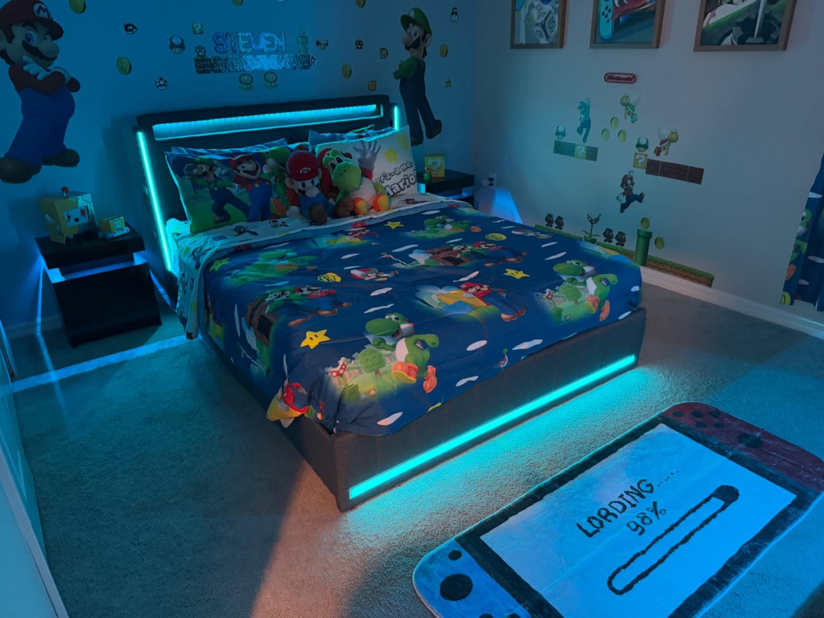 Franco Super Mario Bros. Kids Bedding Super Soft Comforter and Sheet Set with Sham, 7 Piece Queen Size, (Official Licensed Product) customer photo 1