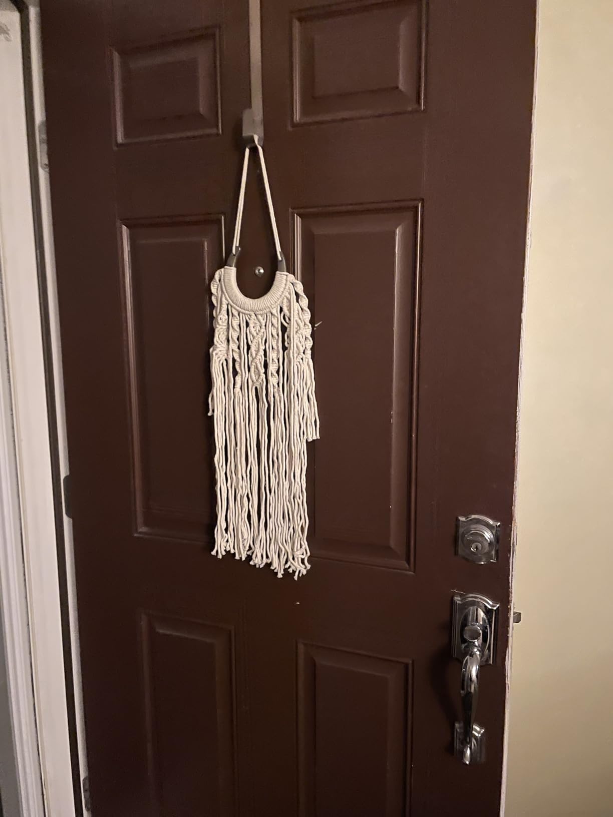 Dielianyi Equestrian Macrame Wall Hanging Equestrian wall art Handmade macrame decor Equestrian-inspired wall hanging horse lover decor (White) customer photo 1