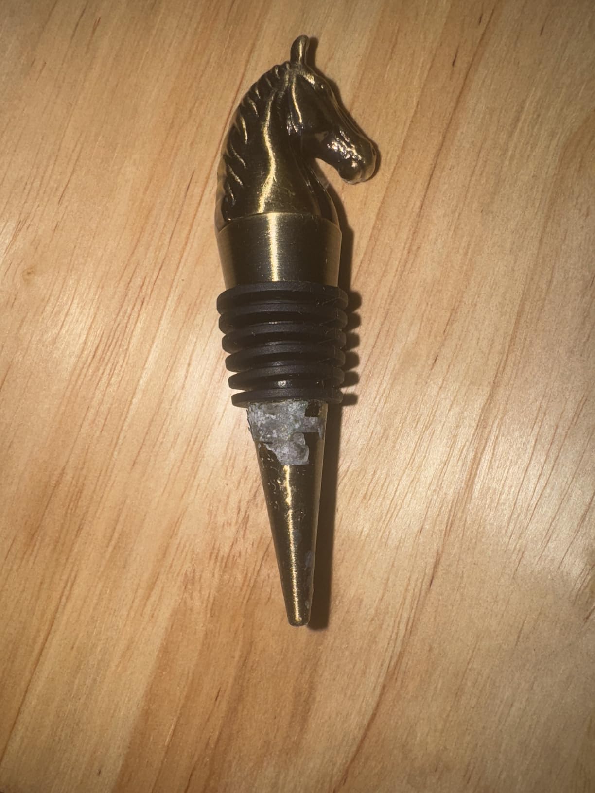 Horse Head Wine Stopper, Horse Wine Gifts Birthday Gifts for Men Women, Bottle Stoppers for Wine Champagne, Bronze with Gift Box customer photo 1