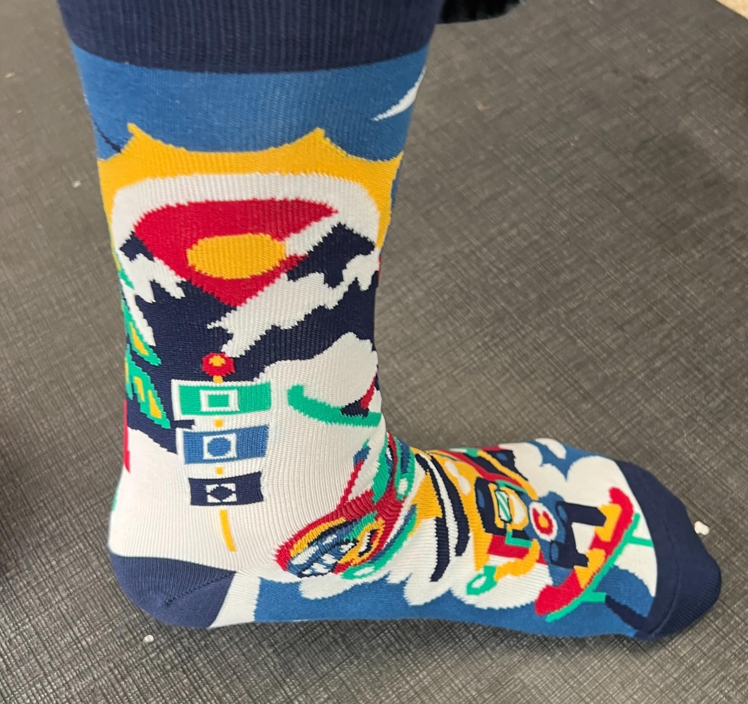 Lavley Ski Socks Funny Gift for Skiers & Snowboarders Winter Sports Fans | Premium Cotton Blend, Super Soft, Durable, Ski Gift for Men and Women, Funny Novelty Socks, Winter Sports Gear customer photo 1