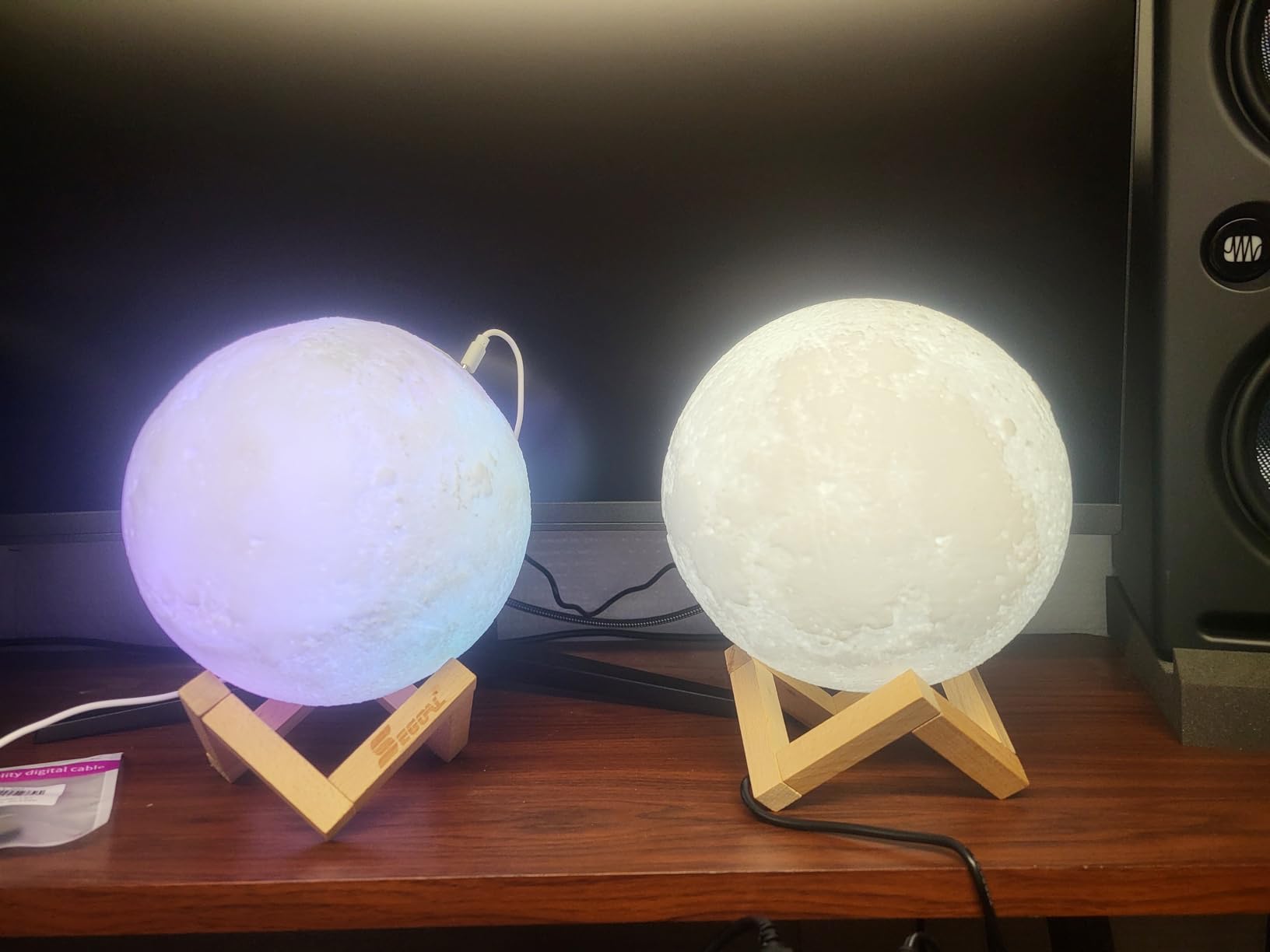 Moon Lamp Galaxy Lamp Upgraded Timing 4.7 Inch 16 Colors 3D Moonlight Galaxy Light, Moon Night Light for Adults, Kids Lamp Moon Gifts for Women Girls Boys Bedroom customer photo 1