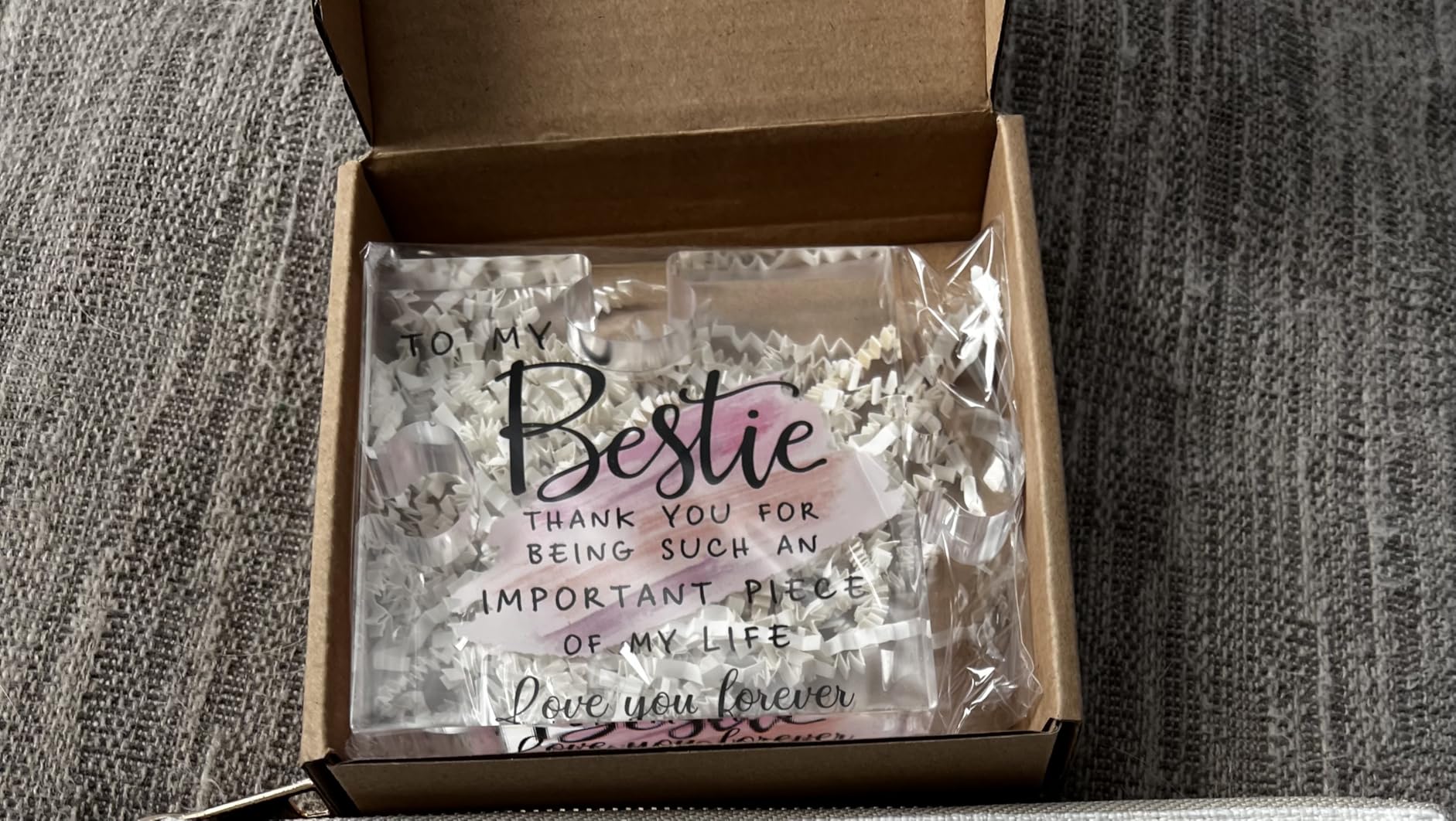LukieJac Sister Gifts from Sister - Unique Sister Birthday Acrylic Puzzle-Shaped Plaque Desk Decorations Present for Big Sister Mothers Day Christmas Wedding customer photo 2
