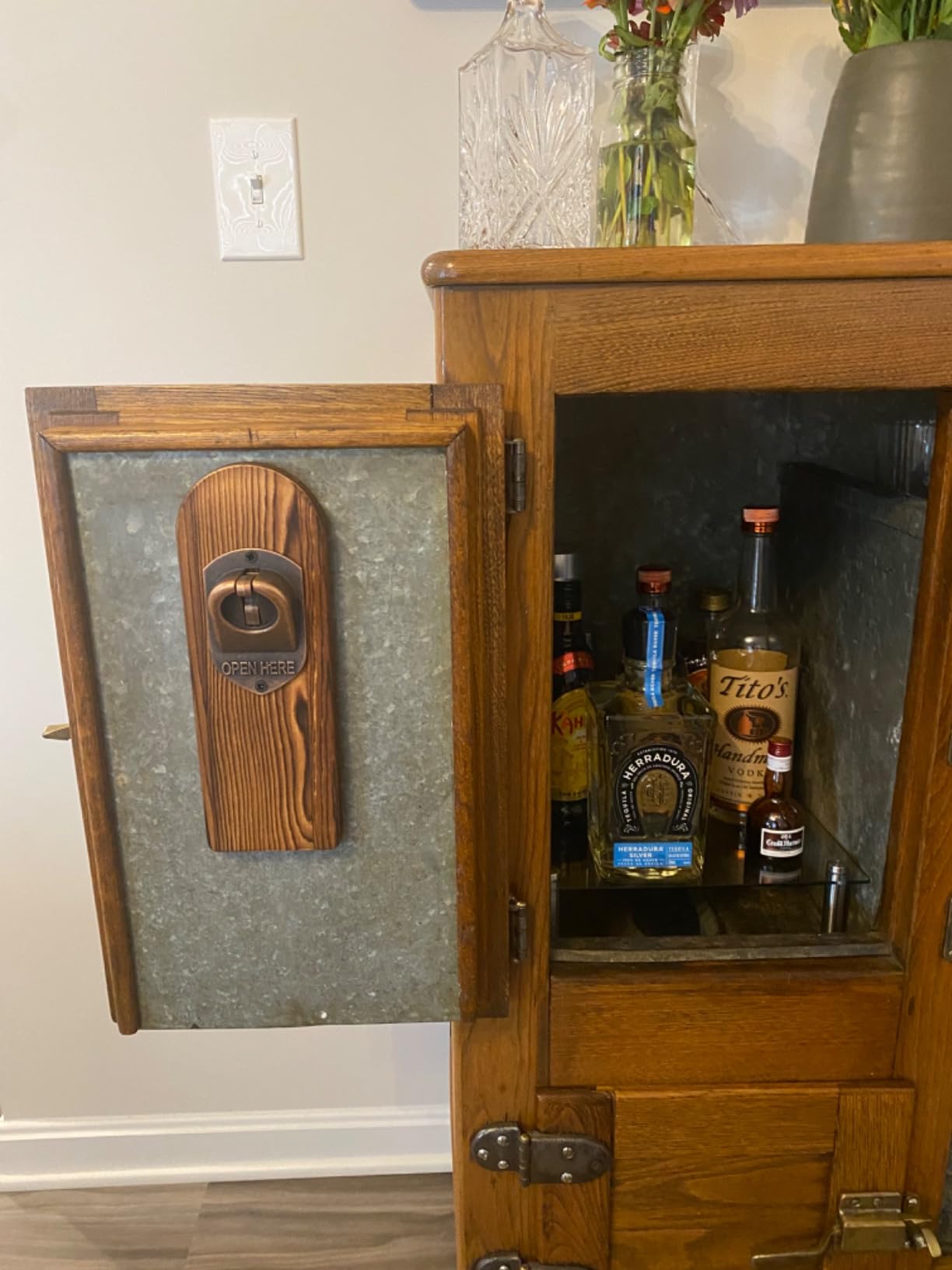 Beer Bottle Opener Wall Mounted with Magnetic Cap Catcher, Wooden Magnetic Bottle Opener for Fridge, Vintage Beer Gifts for Men, Man Cave Decor, Gifts for Men and Beer Lovers customer photo 2
