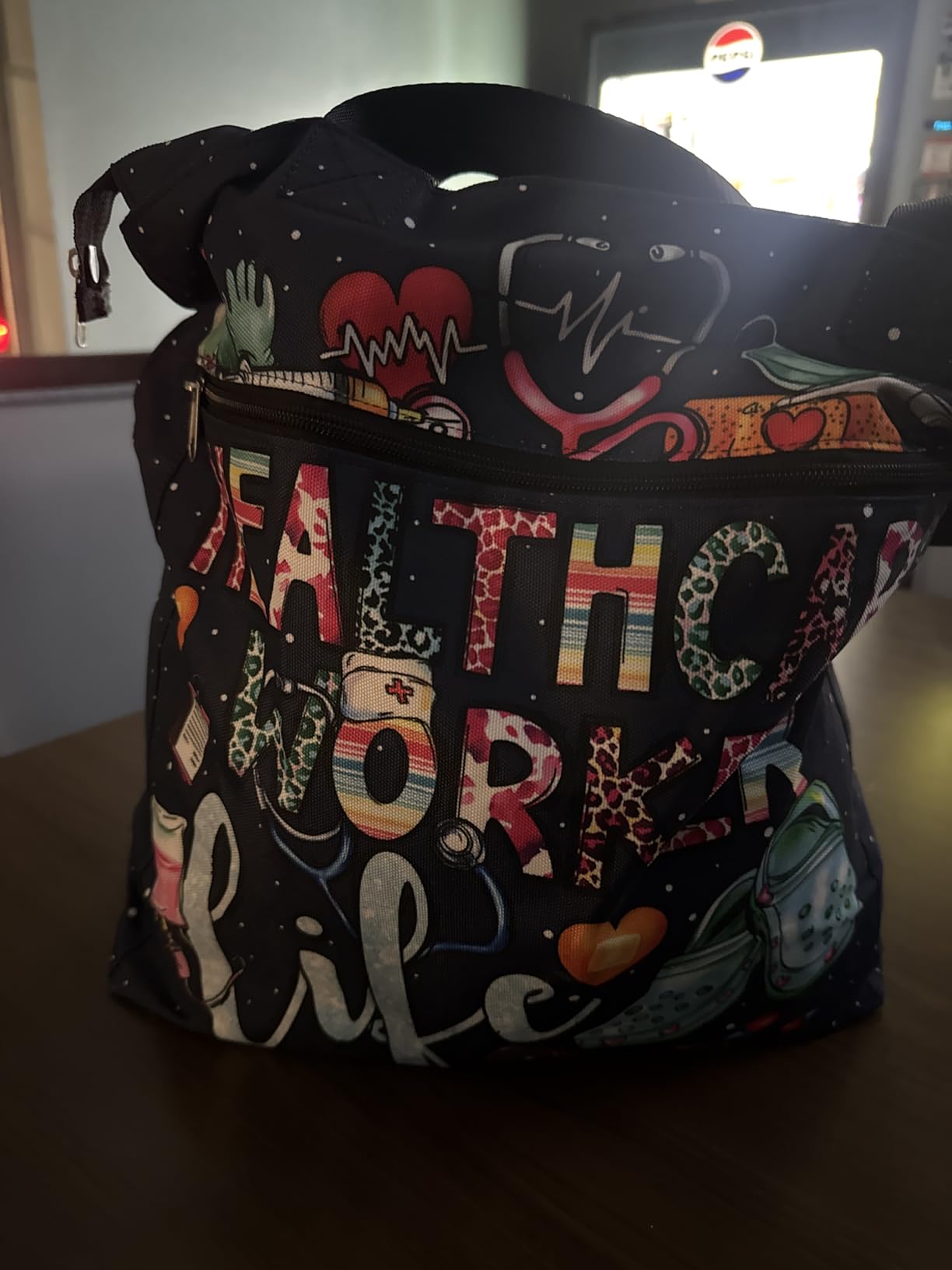 84hoods Large Waterproof Tote Bag with Pockets and Zipper for Work. Gift for Nurse. Shoulder Bag for Women. customer photo 2