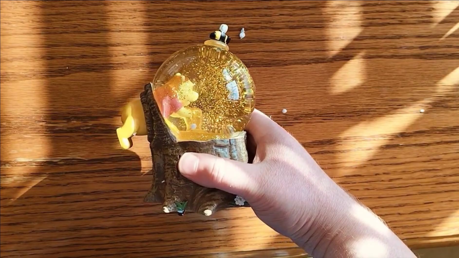 Pooh Bear Musical Snow Globe, Honey Scene, Resin and Glass, 5.5 in customer photo 2