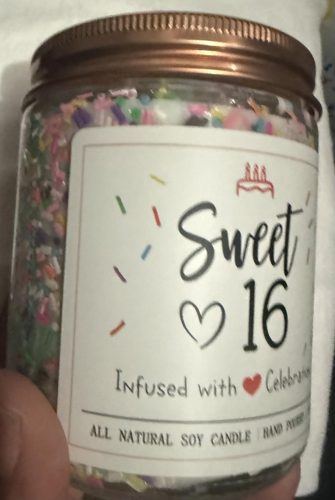 16th Birthday Gifts for Girls, Vanilla Cream Scent Best Ideas Birthday Presents for Daughter, Friends, Sister, Handmade Aromatherapy Candle Decorations customer photo 2