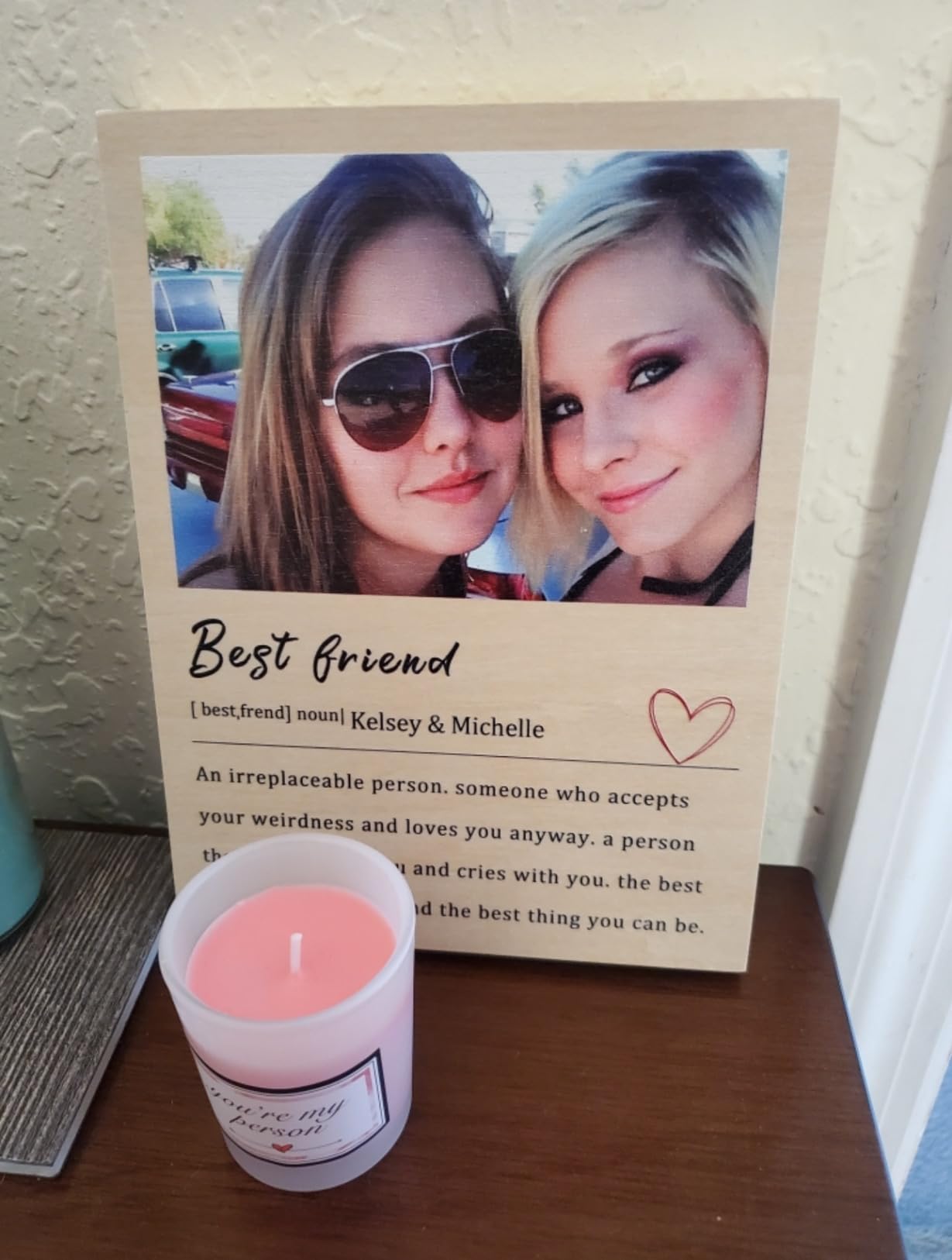 Custom Wood Prints with Photos, Best Friend Birthday Gifts for Women | Best Friend Christmas Birthday Gifts For Women, Personalized Wood Prints Wall Art, Friendship Gifts For BFF Bestie Sister customer photo 1
