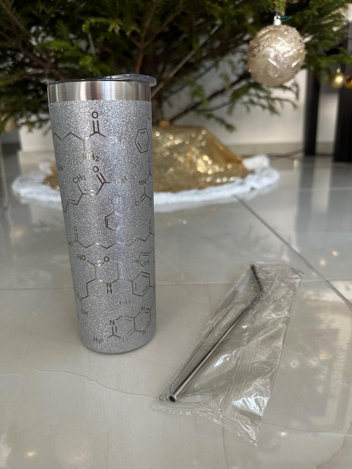 Onebttl Glitter Chemistry Tumbler, Science Gifts for Women & Lovers, Stainless Steel 20OZ customer photo 2
