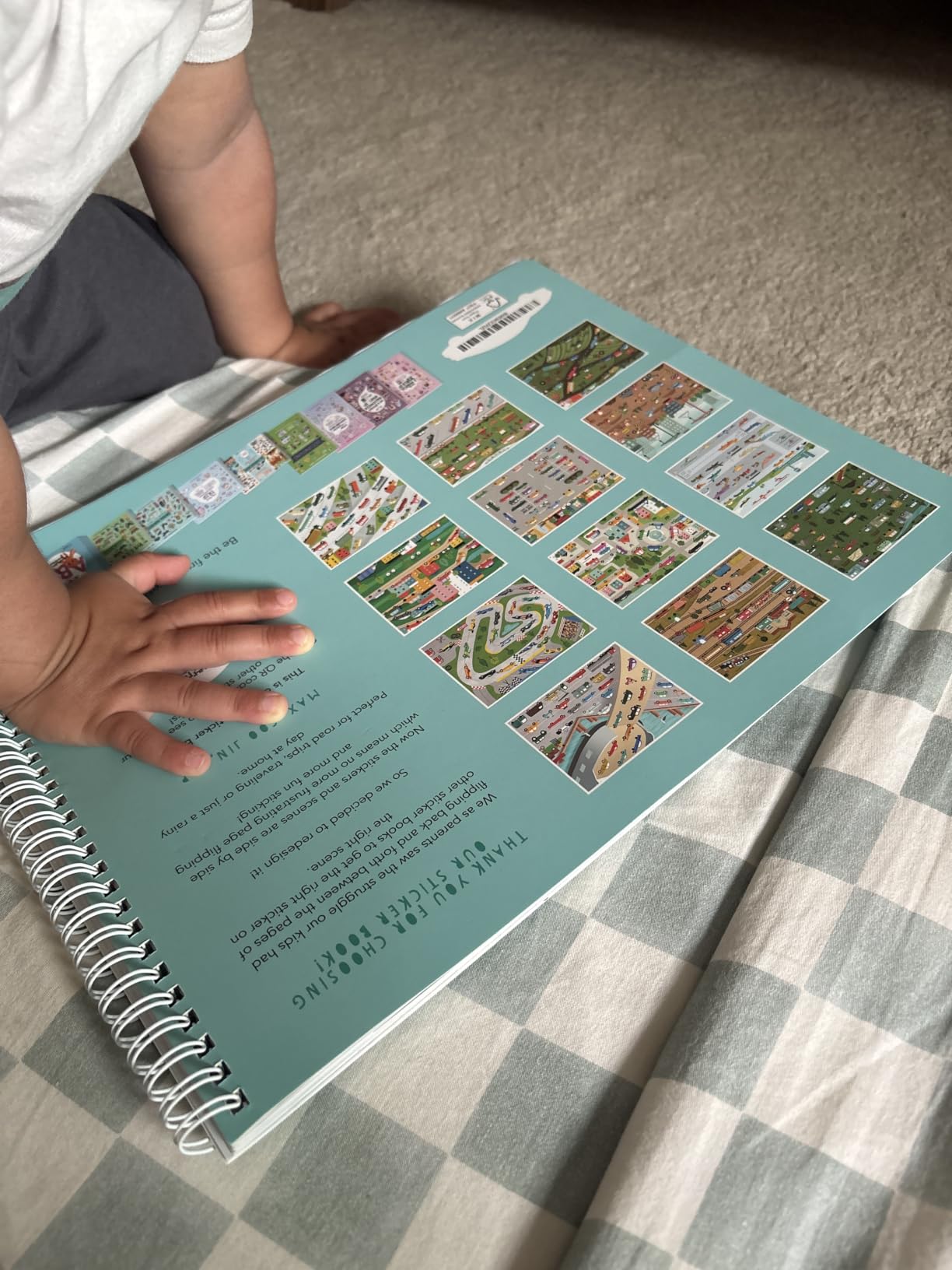 Koality Time 300+ Kids Sticker Book by Cupkin Toddler Airplane Travel Coloring and Sticker Book, Road Trip Essentials, 8 Coloring Pages 8 Side by Side Scenes for Ages 2-8 Years customer photo 2