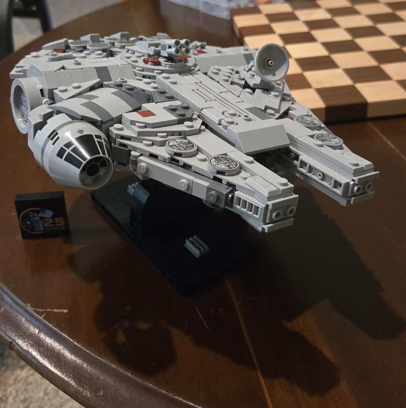 LEGO Star Wars Millennium Falcon 25th Anniversary Collectible - DIY Building Set for Adults, Men & Women, Ages 18+ - A New Hope Model with Display Stand - Star Wars Gift - 75375 customer photo 1