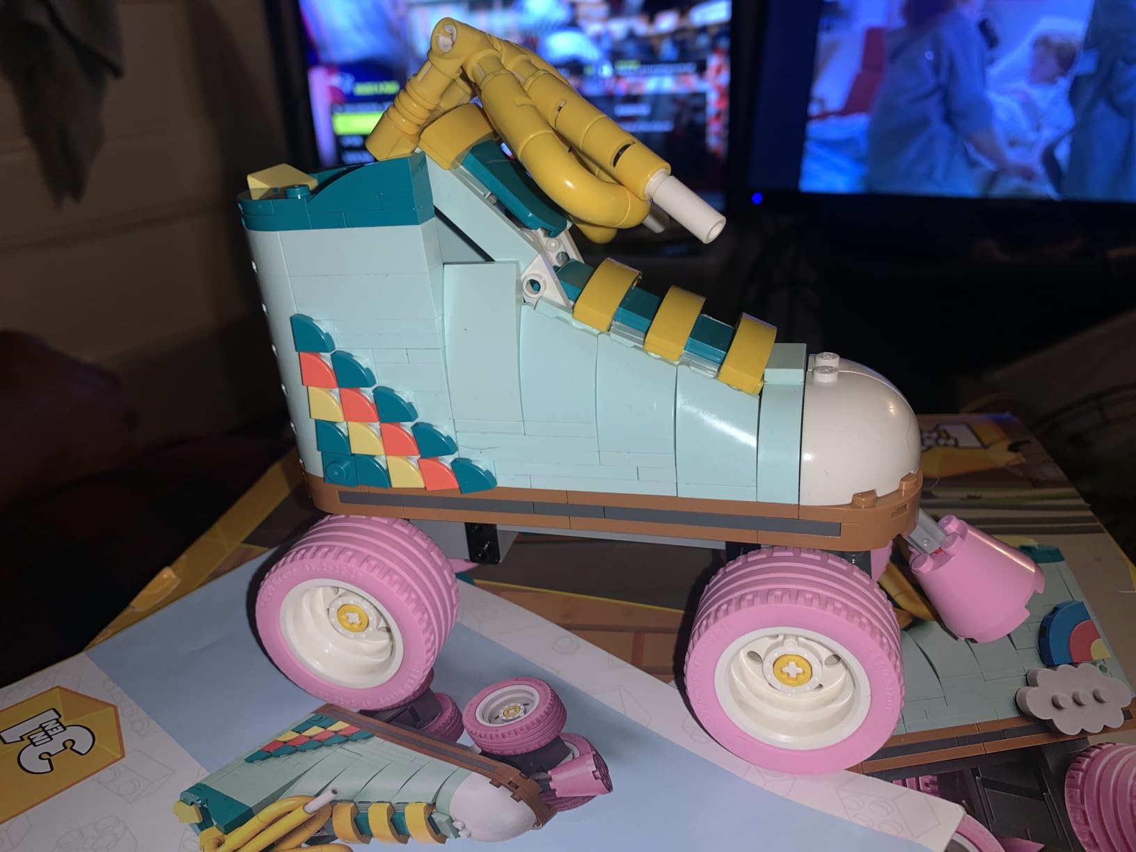 LEGO Creator 3 in 1 Retro Roller Skate Building Kit, Transforms from Roller Skate Toy to Mini Skateboard to Boom Box Radio customer photo 1
