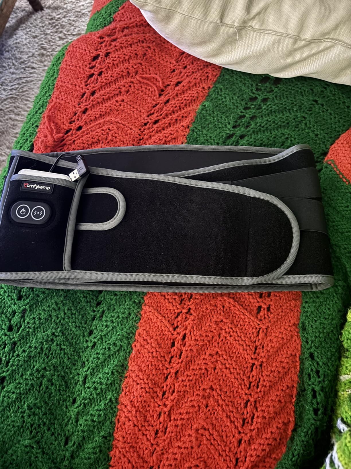 Comfytemp Cordless Heating Pad with Massager for Back FSA Eligible HSA Gift | Birthday for Women Men, Portable Lower Back Massager customer photo 2