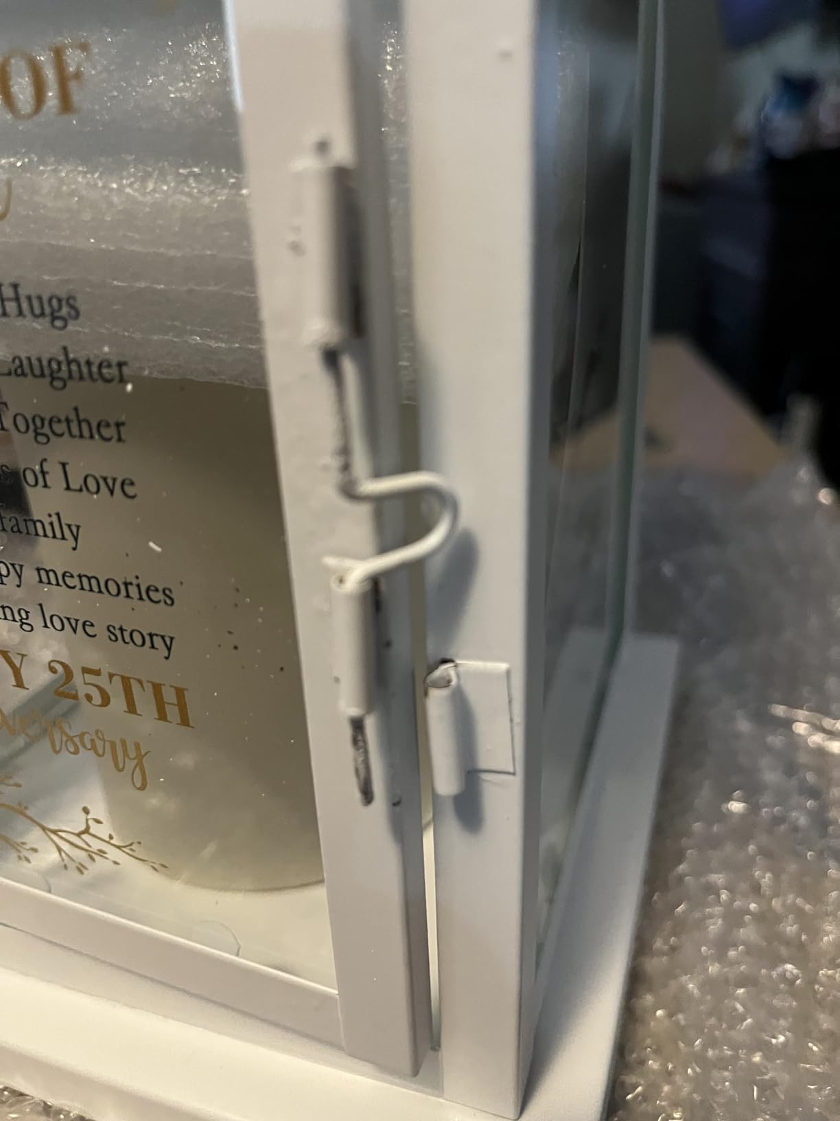 25th Wedding Anniversary Lantern 25th Anniversary Wedding Gifts for Couple Parents Husband Wife Grandparents, Happy 25th Anniversary Decoration customer photo 1