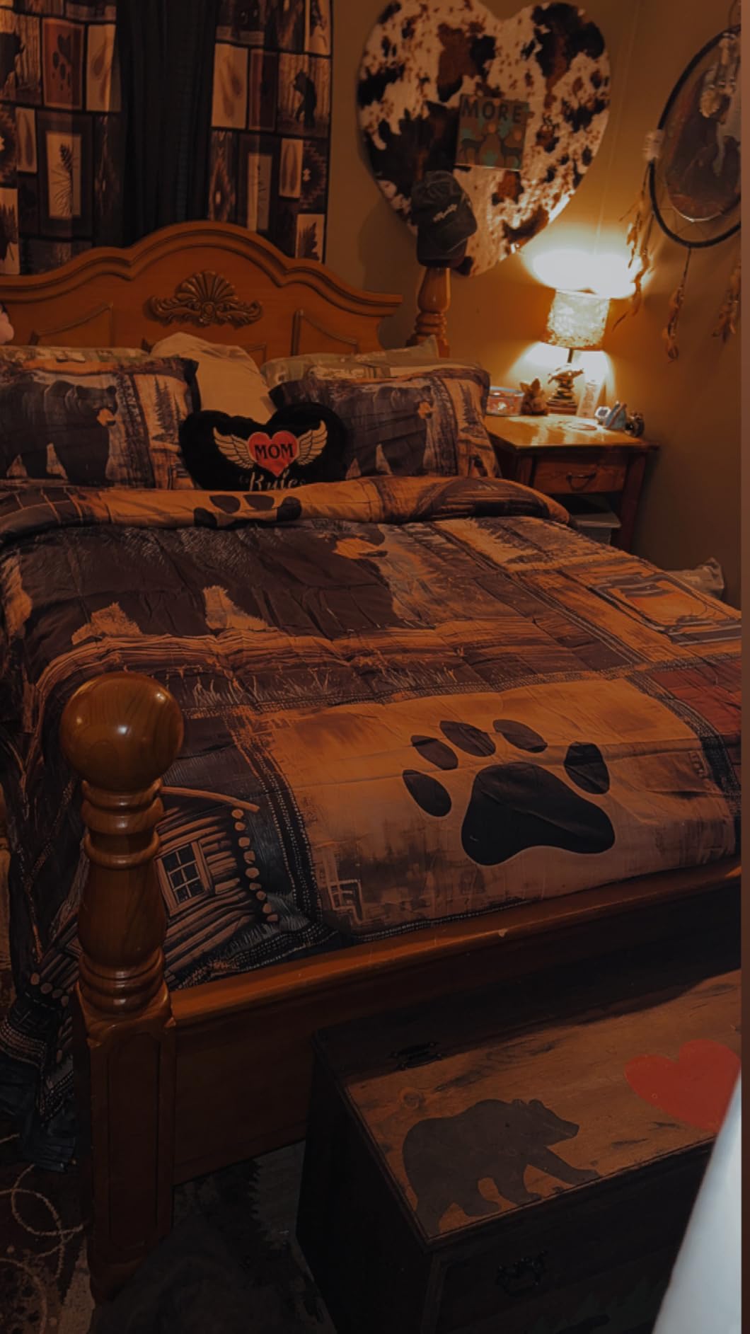 AILONEN Boys Bedding Set - Wolf Printed Comforter Set, Queen Size, 3Pcs Safari Wolves Duvet Set, 1 Quilt and 2 Pillowcases customer photo 2