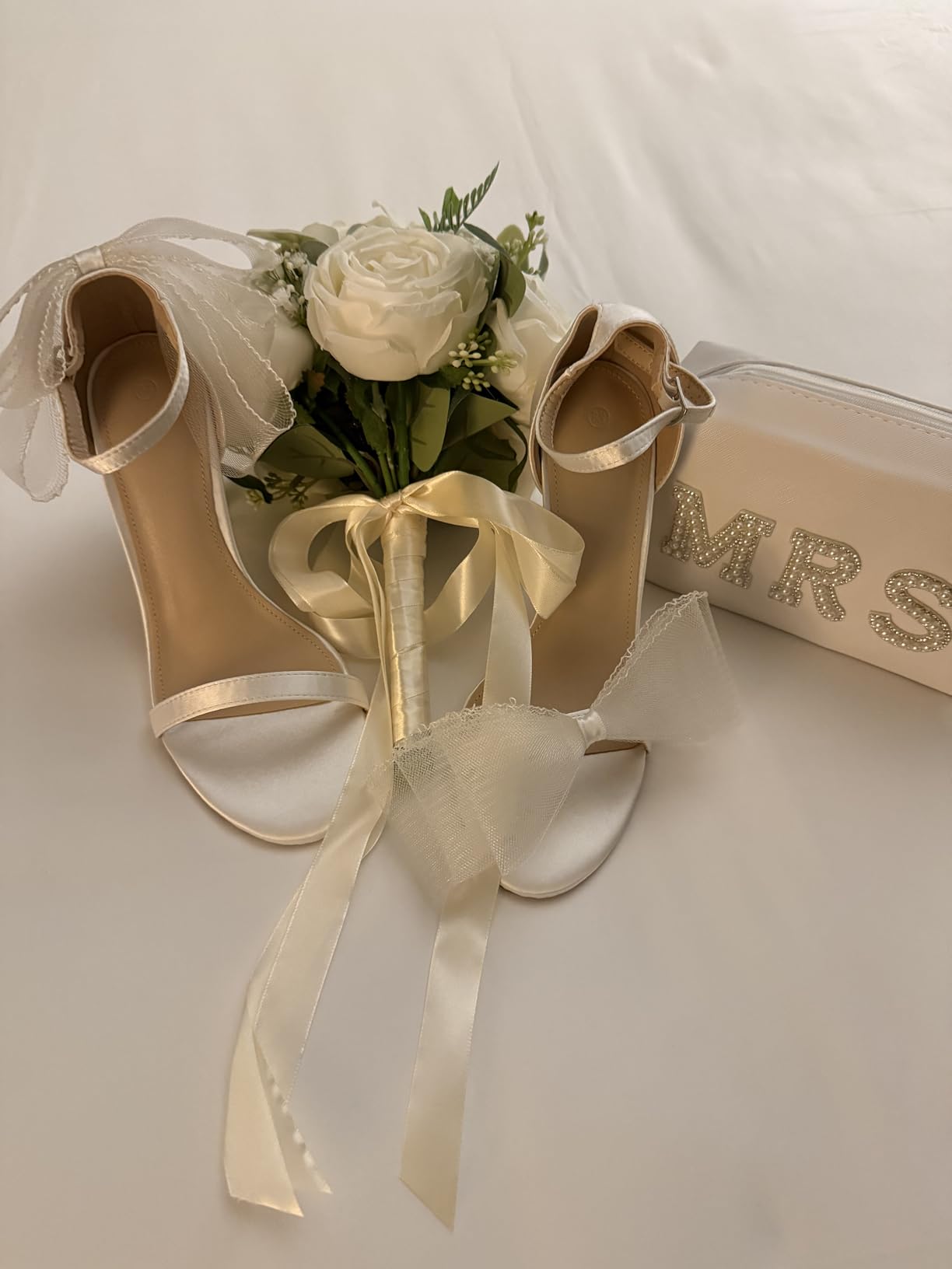 Bride to Be Gift Set, Bride Slippers, I Do Slippers, Bride Robe, Wedding Robe, Bride Makeup Bag, MRS Cosmetic Bag, Bride Gift, Bridal Shower Gifts, Bachelorette Gifts for Bride customer photo 2