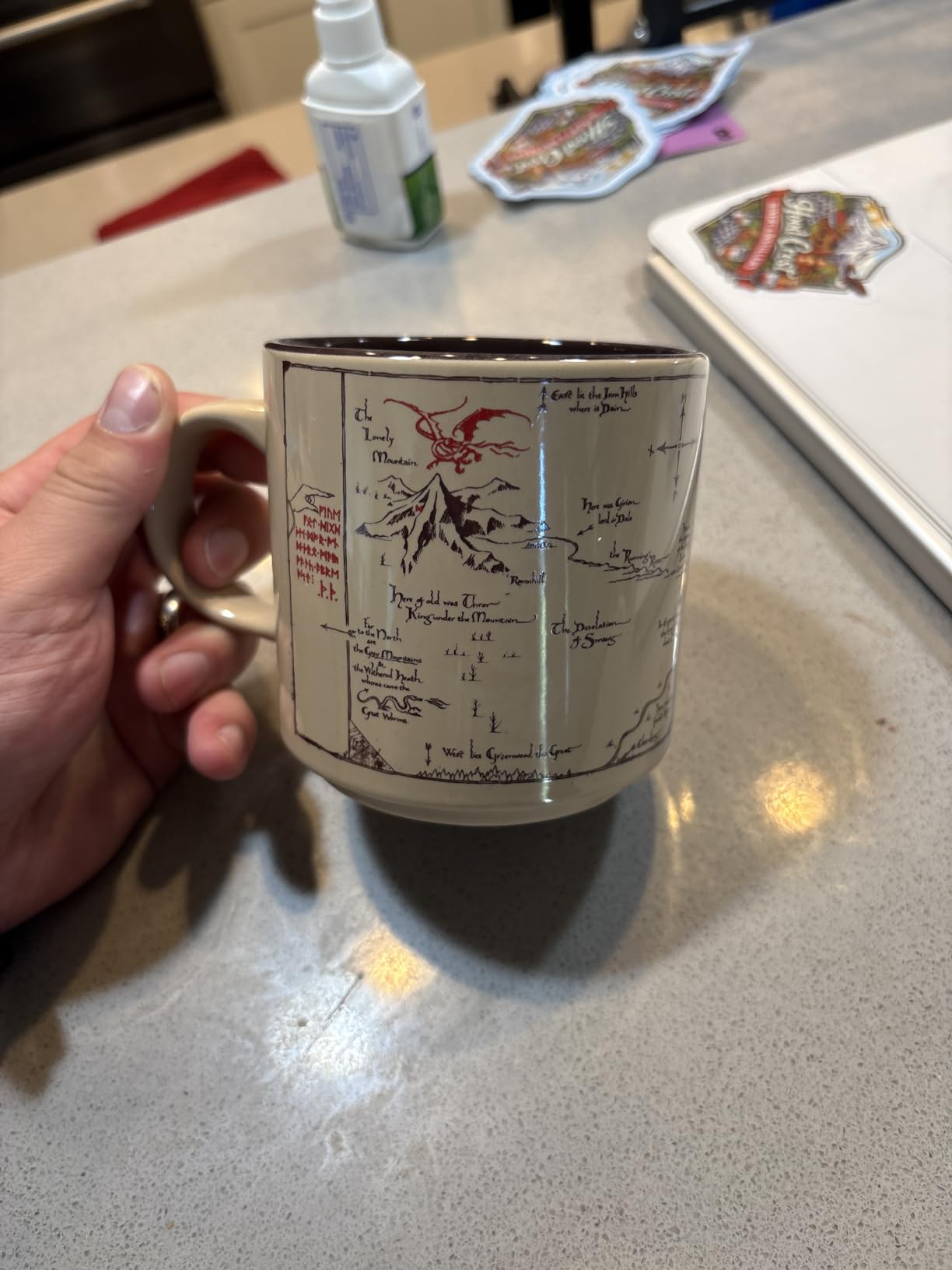 The Hobbit The Shire Map Ceramic Mug | Coffee Cup For Espresso, Tea, Cocoa | Holds 13 Ounces customer photo 1