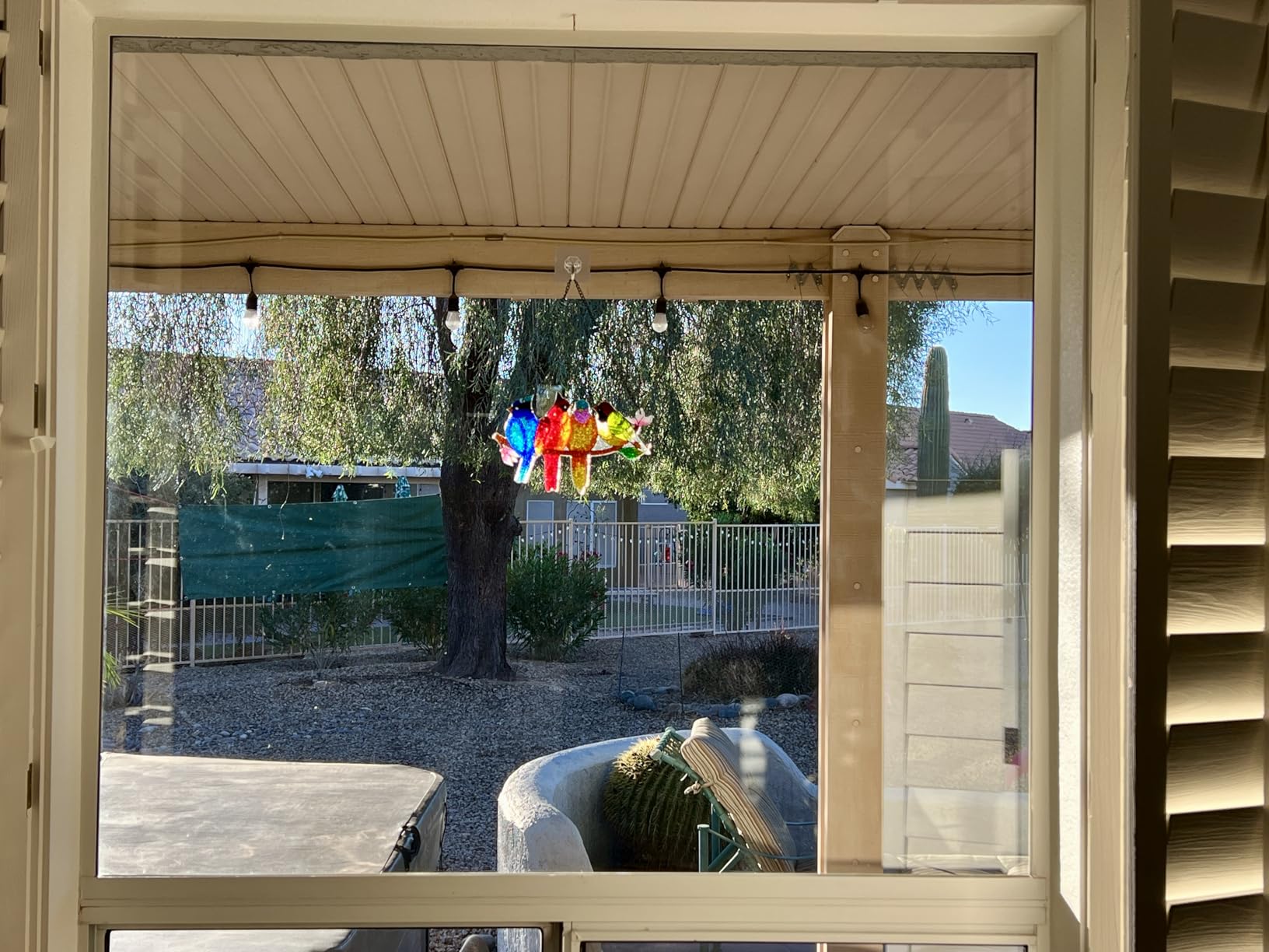 DASTOLL Stained Glass Window Hanging - Birds on A Branch Suncatcher for Window Doors Home Decoration, Valentine's Day Mother's Day Birthday Bird Lover Gifts for Women, Men, and Mom Grandma customer photo 2