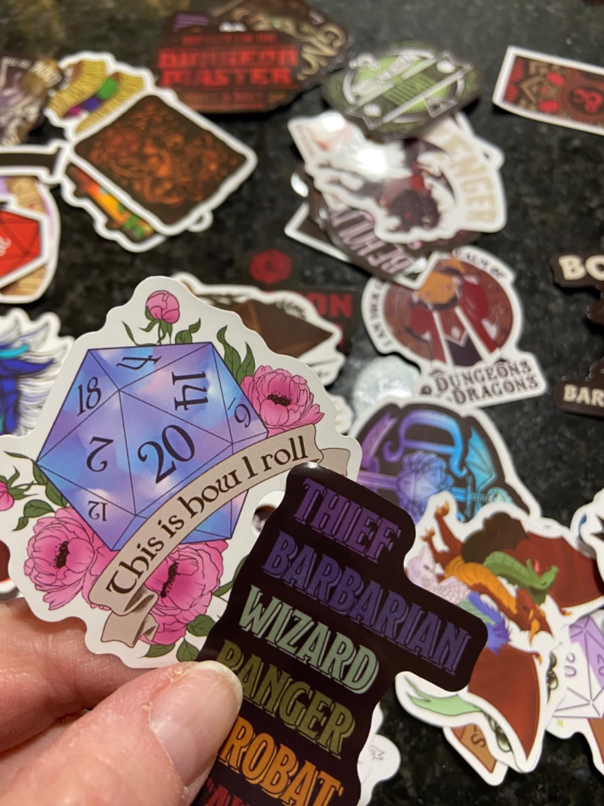 Dungeons and Dragons Stickers - 100Pcs Vinyl Waterproof Stickers for Teens, Gifts for Laptops, Car, Wall, Phone customer photo 2