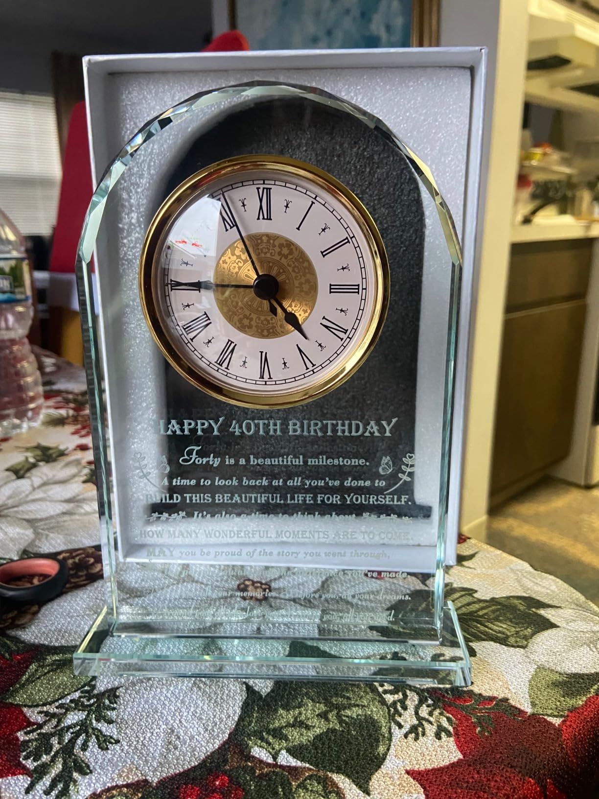 Movdyka 50th Birthday Gifts for Women Men - Crystal Clock Gifts Personalized 1976 50 Year Old Birthday Present for Her Him - Happy 50th Birthday Gifts Ideas for Mom Dad Unique customer photo 2