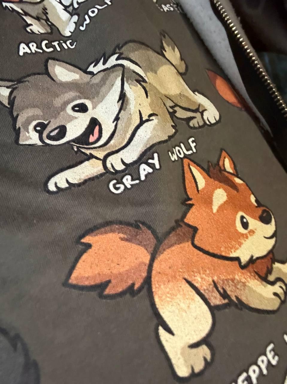Chibi Wolf Wolves Animals of The World Wolf Lover T-Shirt customer photo 1