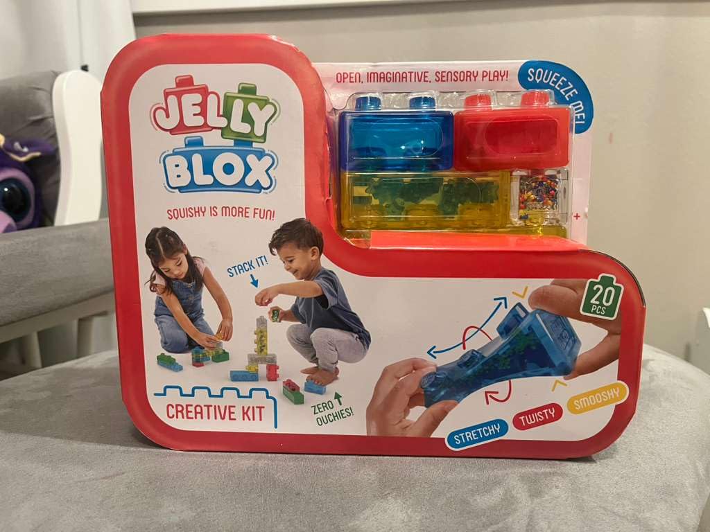 Goliath Jelly Blox Creative Kit | Includes 20 Blocks | Toddler & Preschool Building Blocks Kids Can Squeeze, Stretch, Squish | MESH ACCREDITED | Safety Tested & Ouch-Free | Sensory Play Toy Ages 2+ customer photo 1