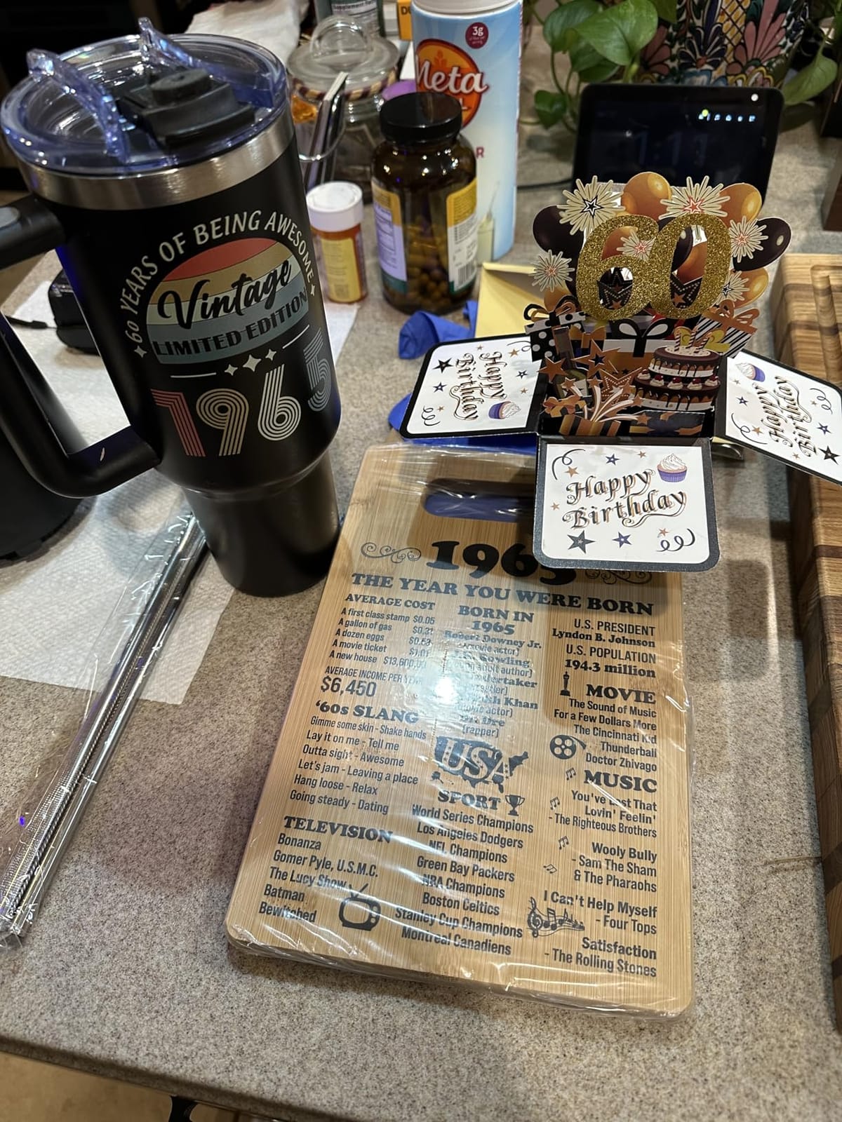 30th Birthday Gifts for Women Men, Happy 30 Year Old Birthday Gift Cutting Board for Her Him, Back In 1996 Birthday Decorations customer photo 2