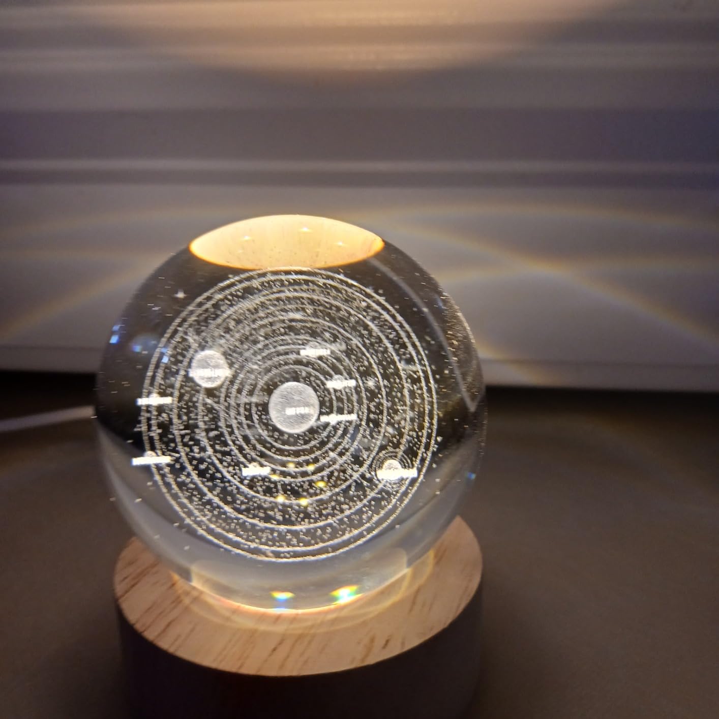 3D Solar System Crystal Ball 2.4in Universe Gifts for Space Lovers customer photo 2