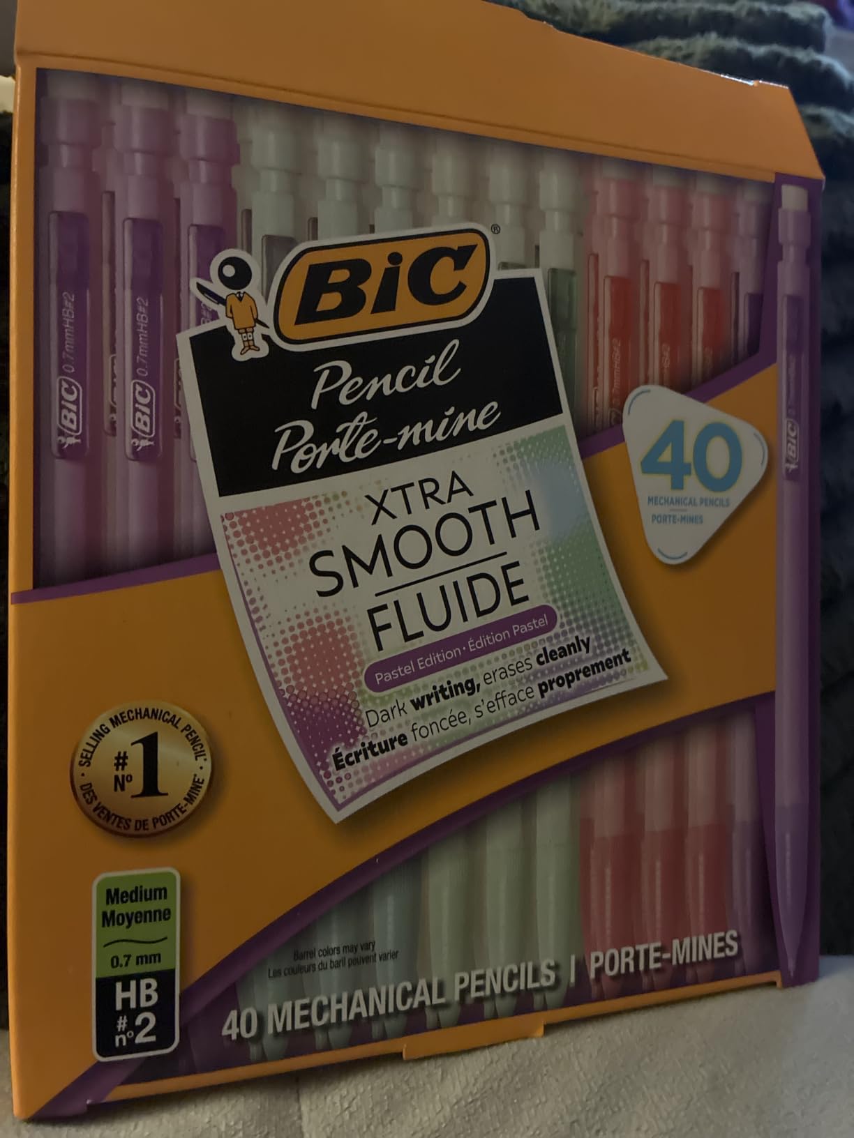BIC Xtra-Smooth Mechanical Pencils, 0.7 mm Medium Point, 40-Count | No. 2 Lead Resists Smudging and Erases Cleanly, Smooth Reliable Writing, Pastel Barrels, Bulk Pack for Students and Teachers customer photo 2