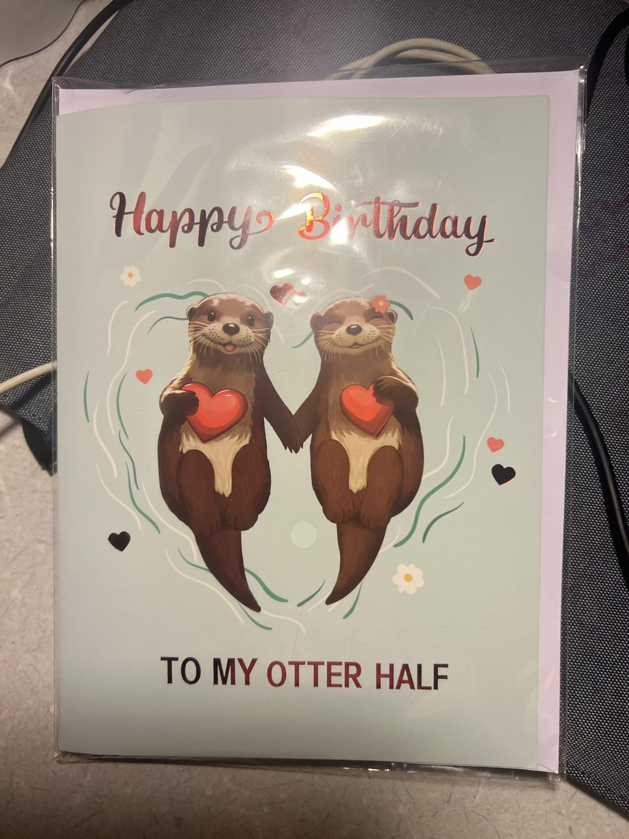 Otter Birthday Cards, 3D Pop Up Cute Musical Birthday Card for Wife Husband | Lights Up Romantic Birthday Cards, 'Happy Birthday To My Otter Half', Sweet Birthday Gifts for Boyfriend Girlfriend Couples customer photo 1