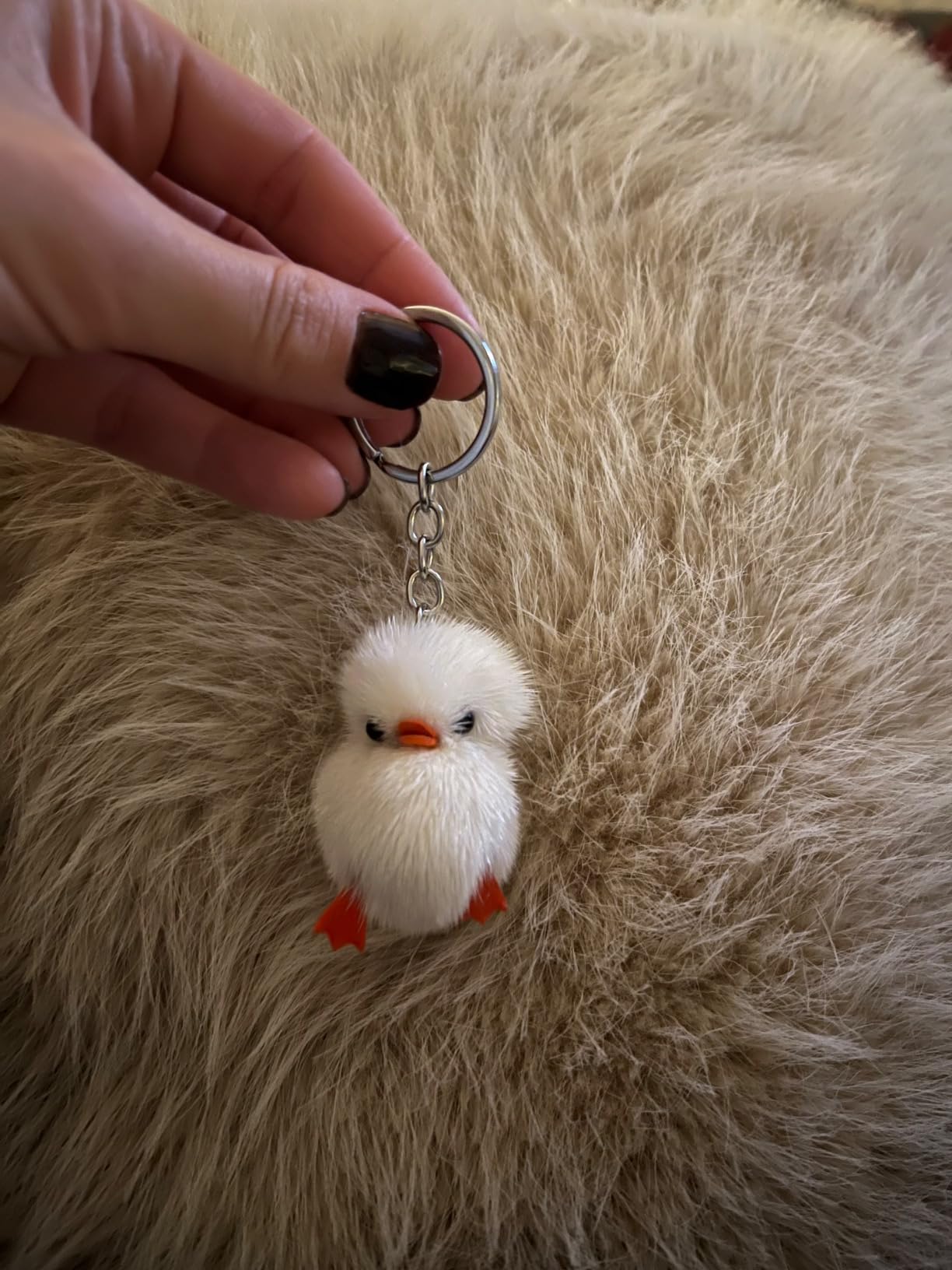 Fosrion Adorable Genuine Mink Fur Duckling Keychain - Ethically Sourced, Available in Four Chic Colors customer photo 1