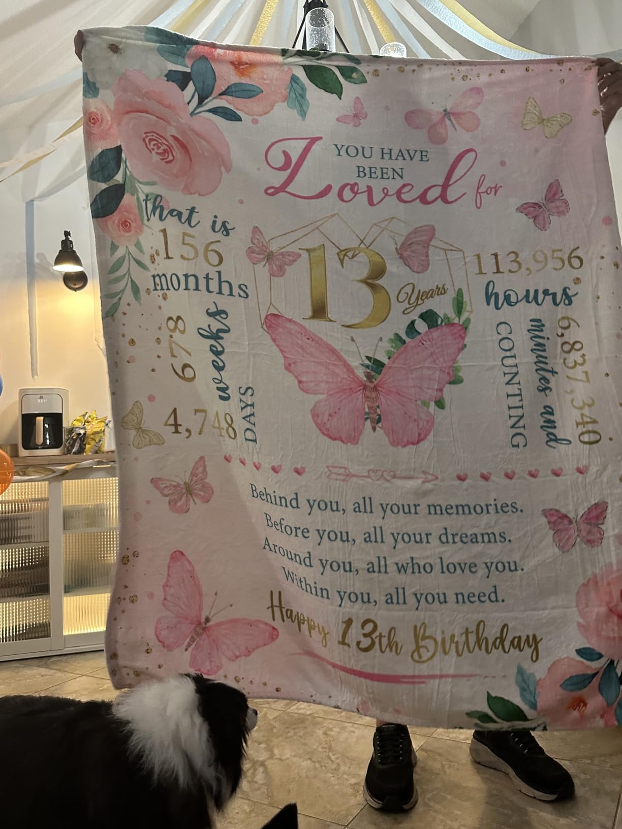 Birthday Gifts for 15 Year Old Girl Throw Blanket 60x50, Quinceanera Gifts for Girl, 15th Birthday Gift Ideas for Teen Girls customer photo 2
