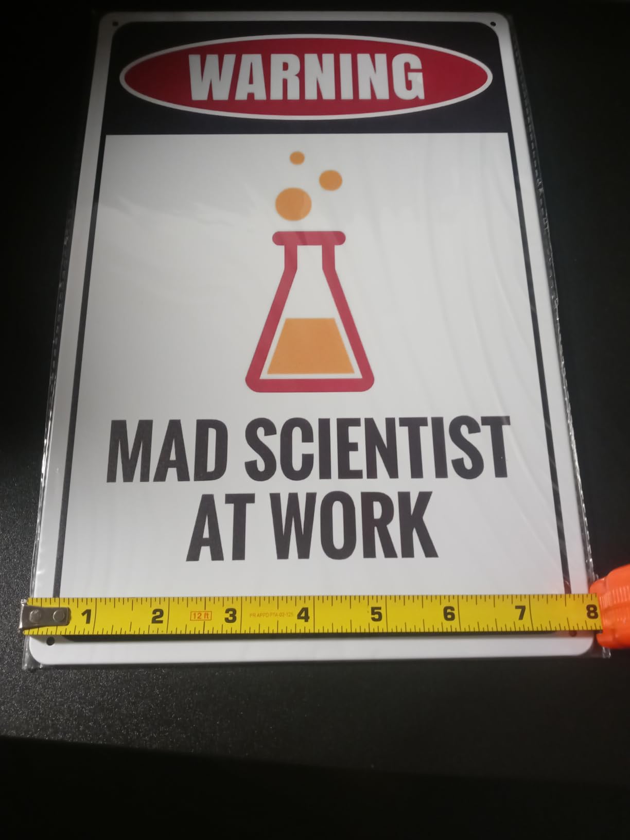 Mad Scientist at Work Desk Decor Tin Sign - Laboratory Posters for Wall - Metal Wall Decor - Science Gifts for Adults - Funny Science Classroom Decor customer photo 2