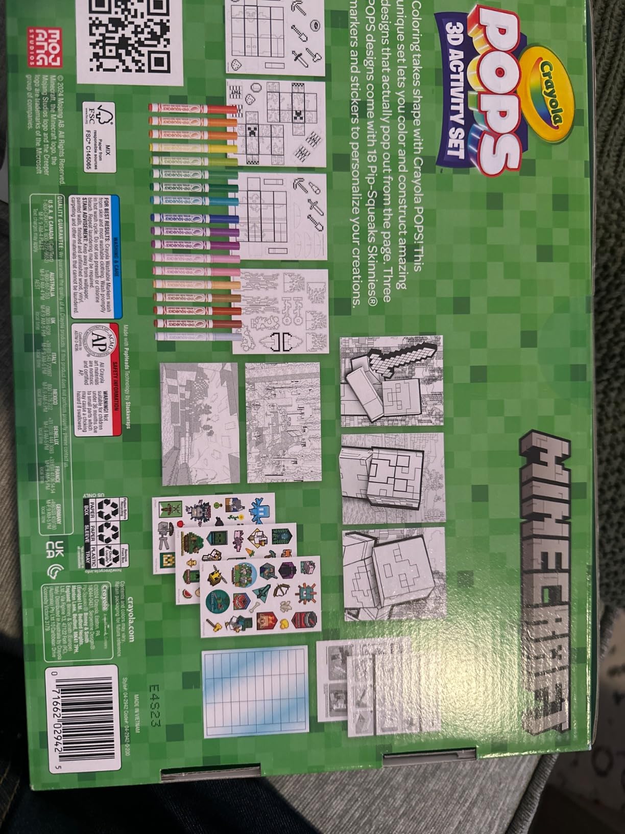 Crayola Minecraft POPs 3D Art Kit, Kids Screen Free Coloring Activity Craft | Minecraft Toys, Coloring Activity Set with Markers & Stickers, Ages 5+ customer photo 2
