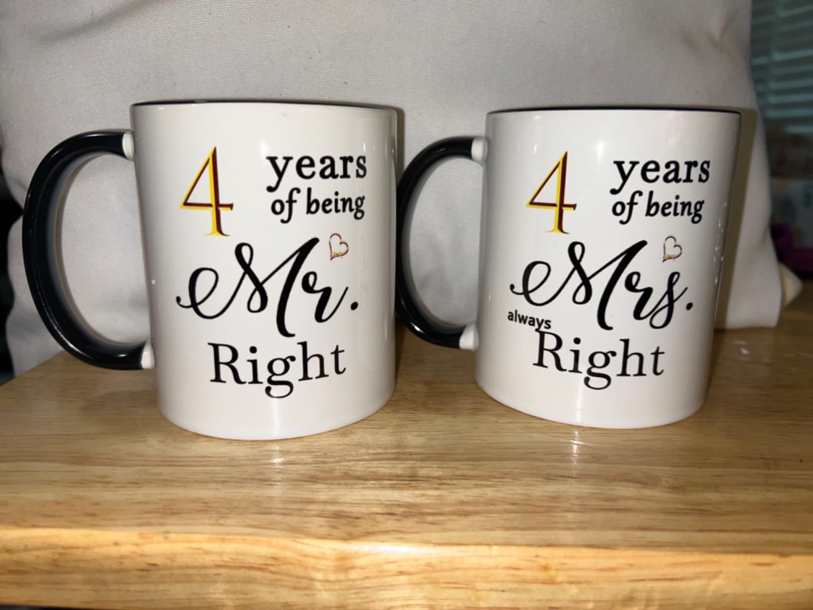 12 Year Anniversary Coffee Mugs Set of 2 for Couple Her Him Women Men | 12th Wedding Anniversary Decorations Gifts for Parents Wife Husband Mom Dad, 12 Year Anniversary Mug Gifts with Gift Box customer photo 2