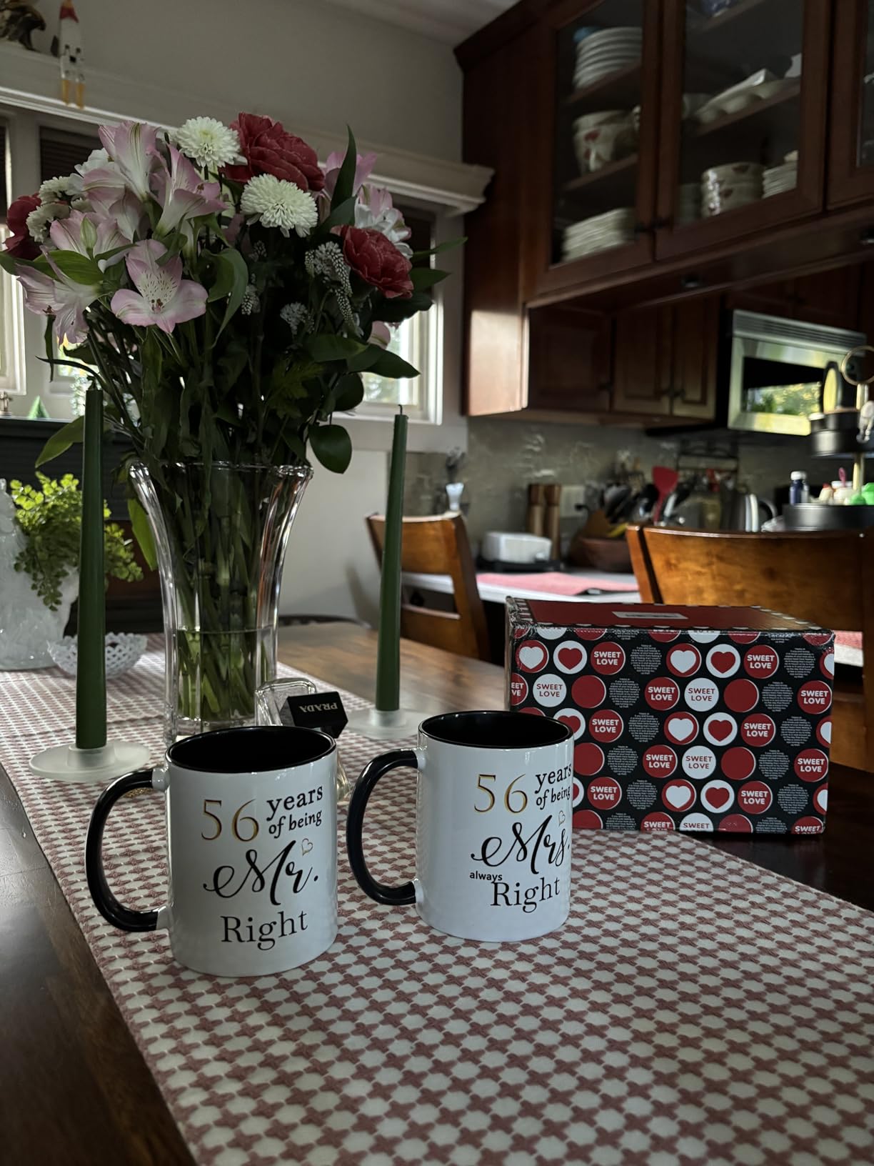 35 Year Anniversary Coffee Mugs Set of 2 for Couple Her Him Women Men | 35th Wedding Anniversary Decorations Gifts for Parents Wife Husband Mom Dad, 35 Year Anniversary Mug Gifts with Gift Box customer photo 1