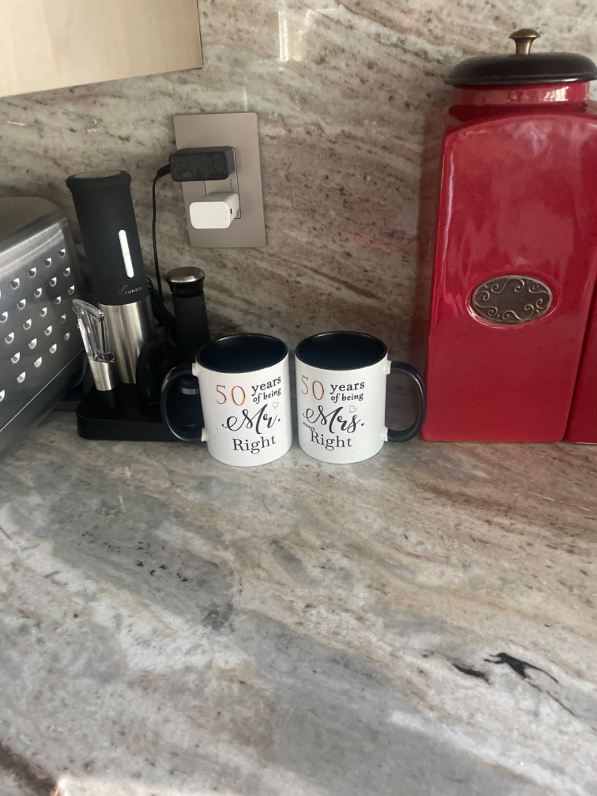 35 Year Anniversary Coffee Mugs Set of 2 for Couple Her Him Women Men | 35th Wedding Anniversary Decorations Gifts for Parents Wife Husband Mom Dad, 35 Year Anniversary Mug Gifts with Gift Box customer photo 2