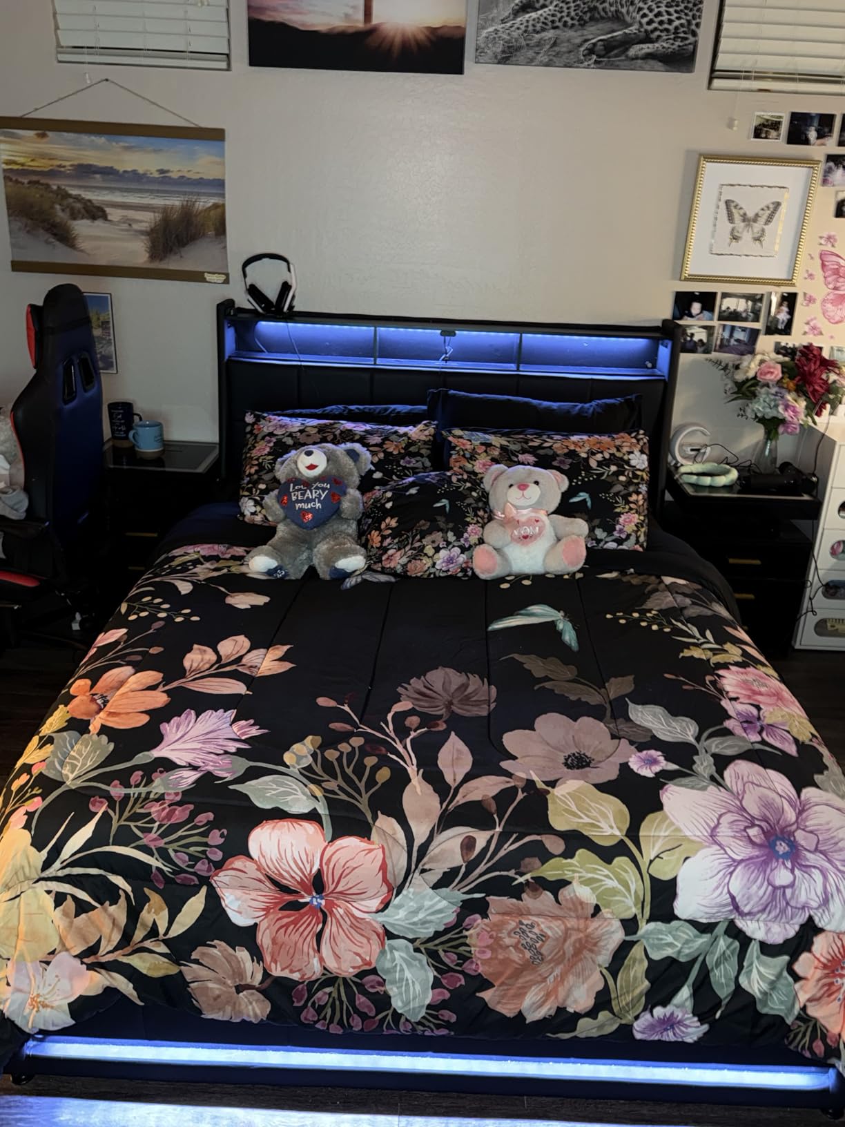 MUGINYU Brown Cowhide Comforter Set Queen, 8 Pieces Bed in a Bag Black White Cow Skin Print Western Farmhouse Animal Fur Bedding Set customer photo 2