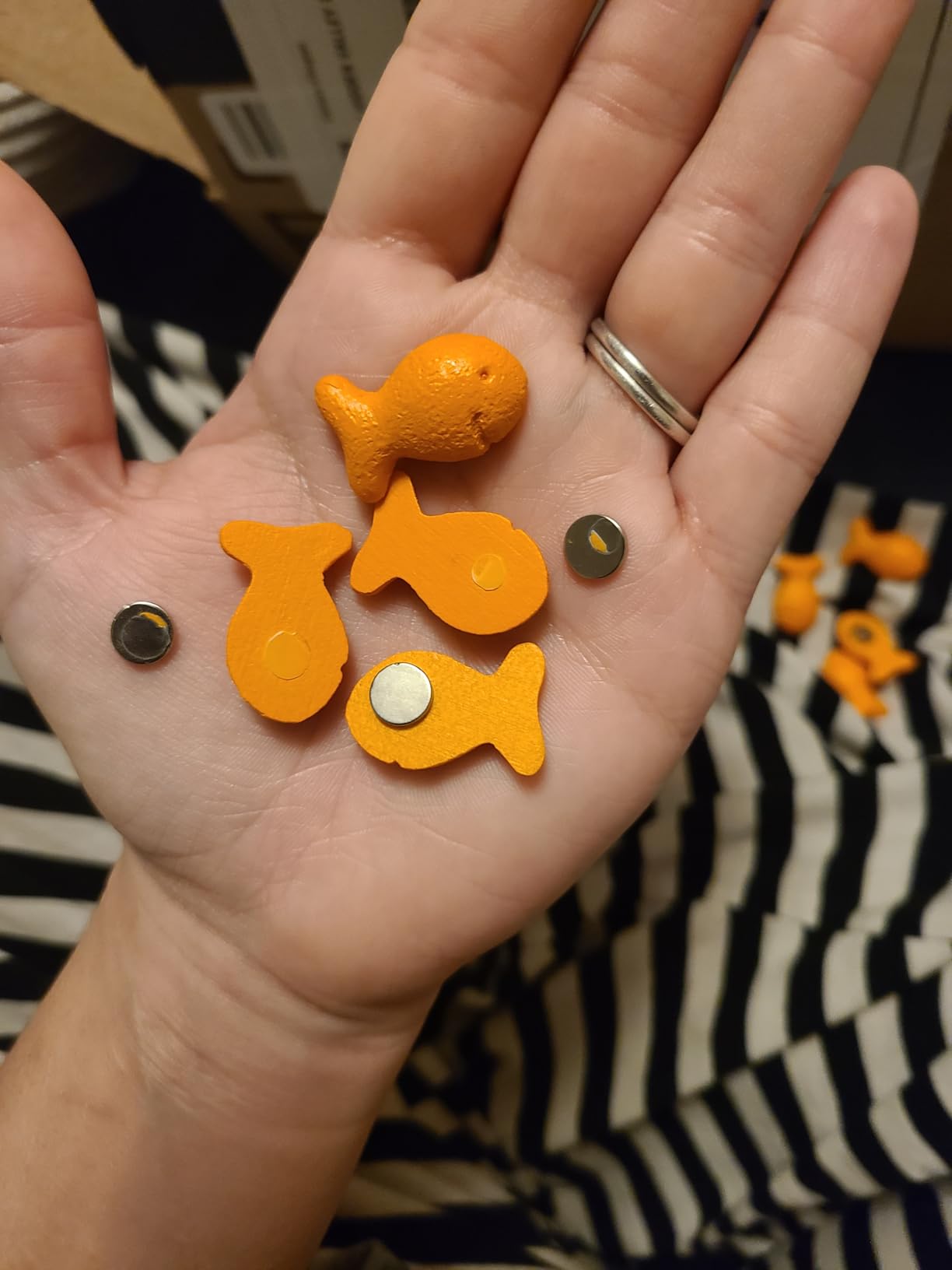 Goldfish Resin Fridge Magnets - Pack of 12 - Funny Refrigerator Magnets customer photo 2