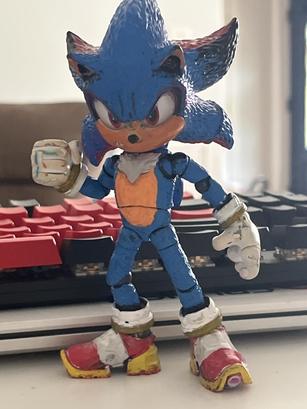 Sonic 3 Movie Action Figures 5-Inch Shadow Collector Toy Figure, Highly Articulated for Boys Girls - Officially Licensed Sonic The Hedgehog 3 Movie Product | Sonic The Hedgehog Movie 5 Inch Action Figure Wave 2 - Shadow (Grin Mouth) customer photo 1