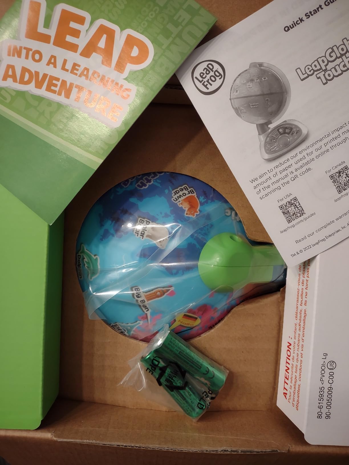 LeapFrog LeapGlobe Light-Up and Touch Interactive Electronic Globe for Kids, Exploration Toy for Ages 3 and Up customer photo 1