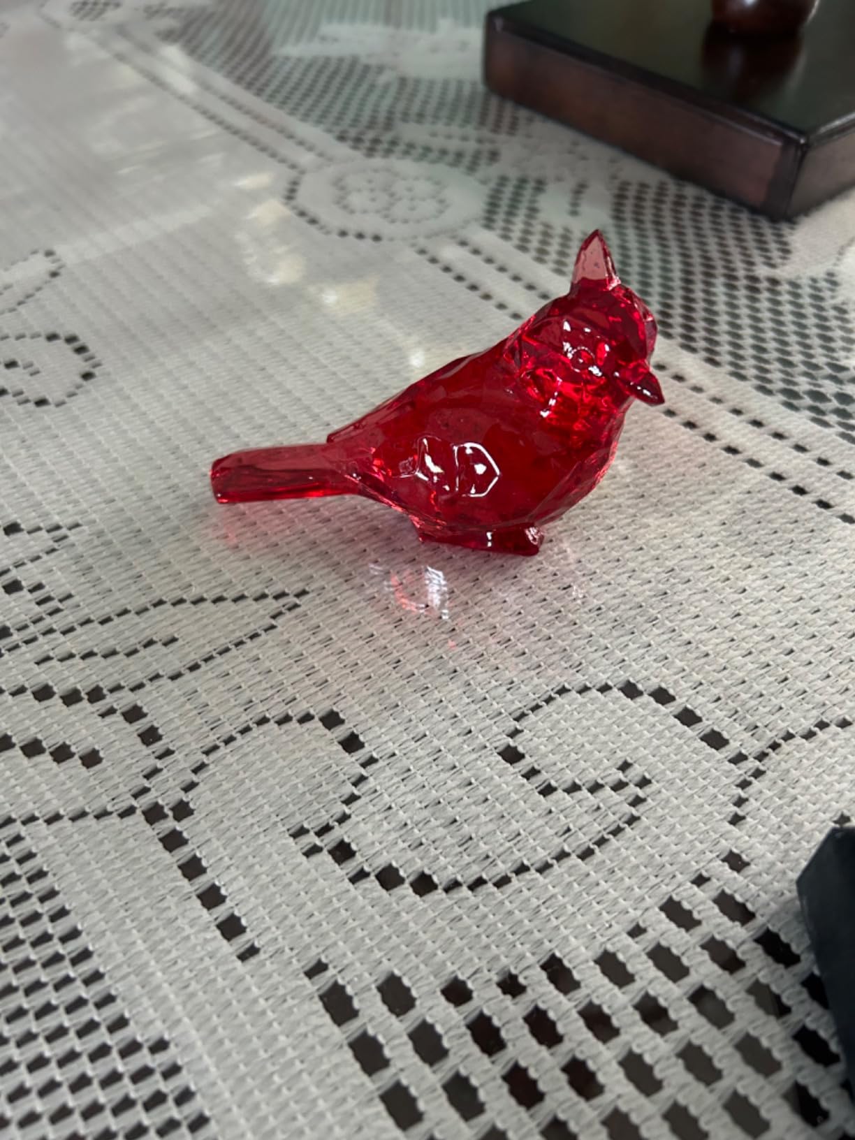 4x3 Cardinal Bird Figurines Home Decor, Red Cardinal Gifts for Women, Collectible Bird Lovers Gift Trinkets Knick Knacks, Resin Animal Statue customer photo 1